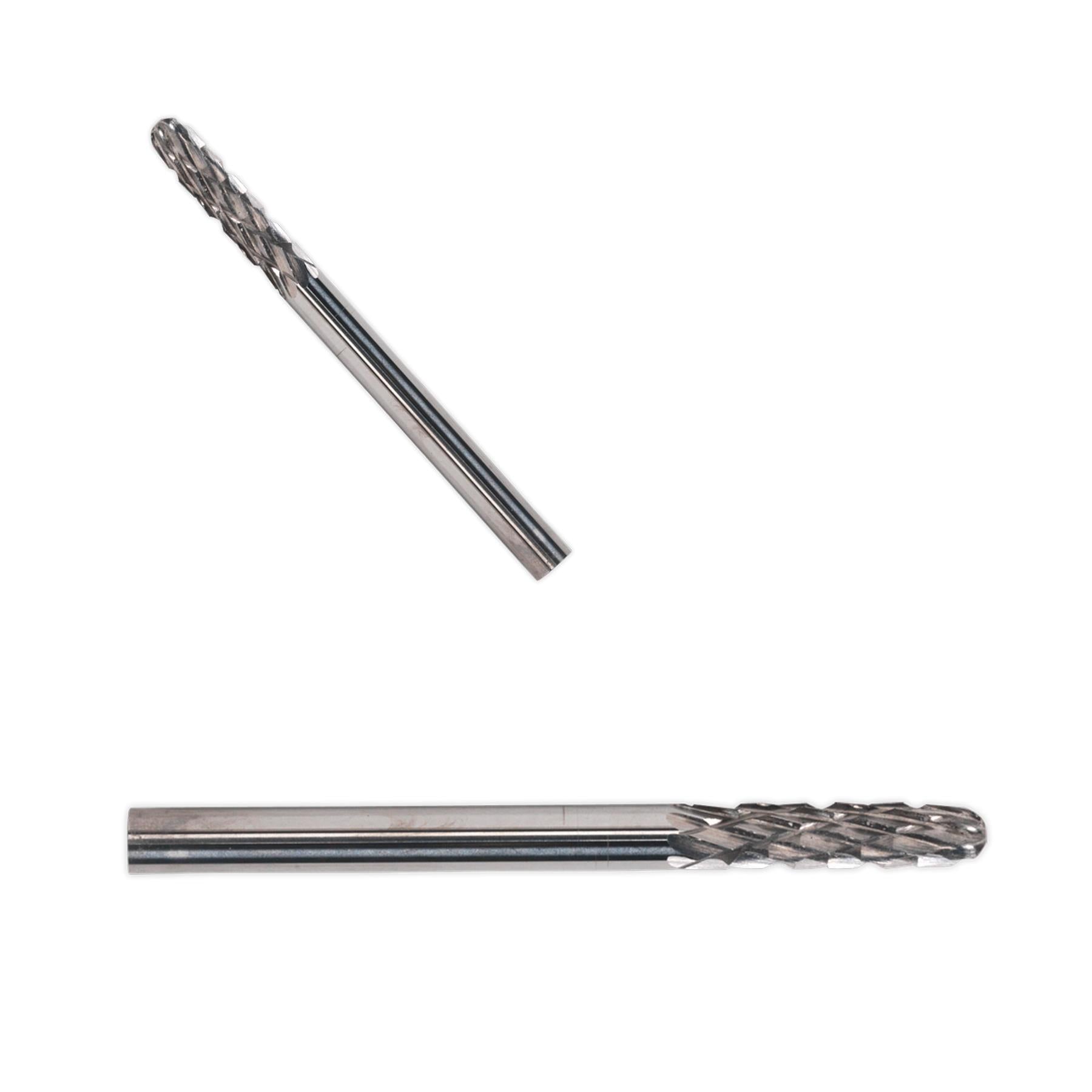 Sealey Micro Carbide Burr Ball Nosed Cylinder 3mm Pack of 3