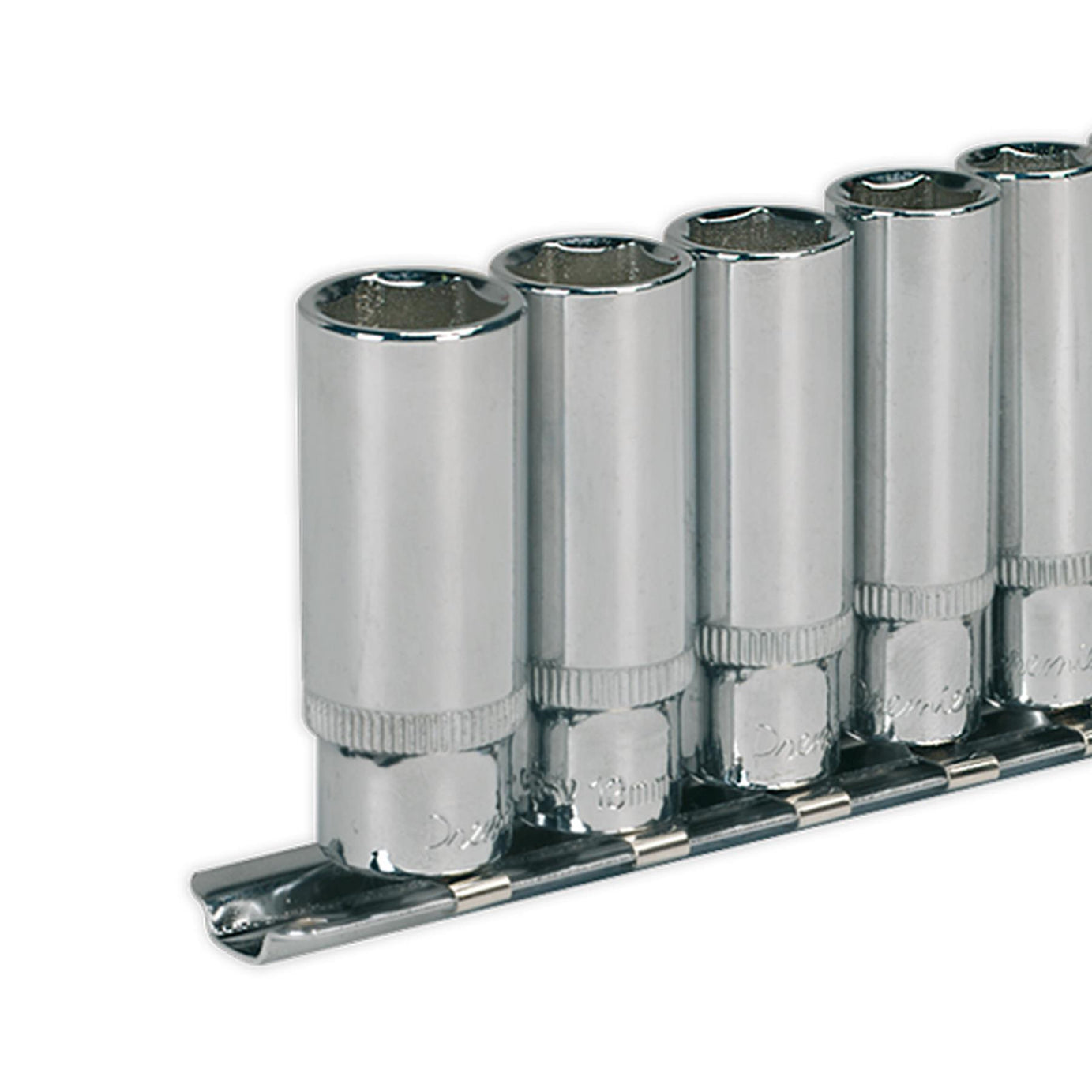 Sealey Socket Set 13pc 1/4"Sq Drive Deep WallDrive Metric