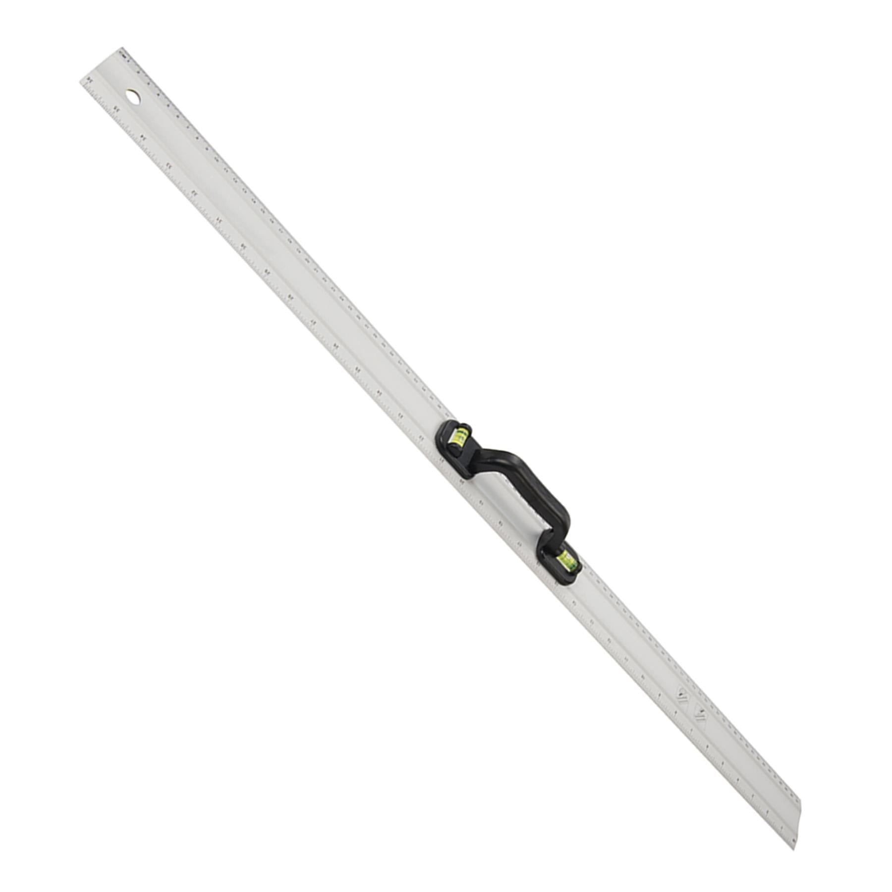 Aluminium Rule Spirit Level Ruler Straight Edge - 900mm With Rebated Edge