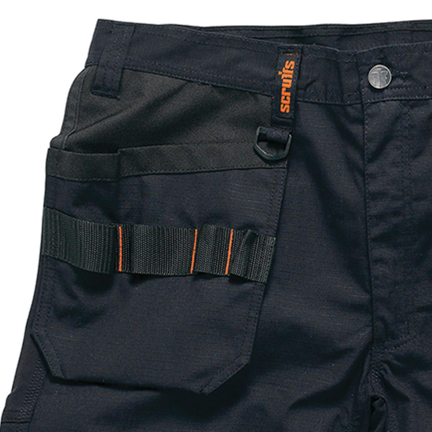Scruffs Flex Holster Shorts Cargo Combat Pockets Hard Wearing Black 40 Waist