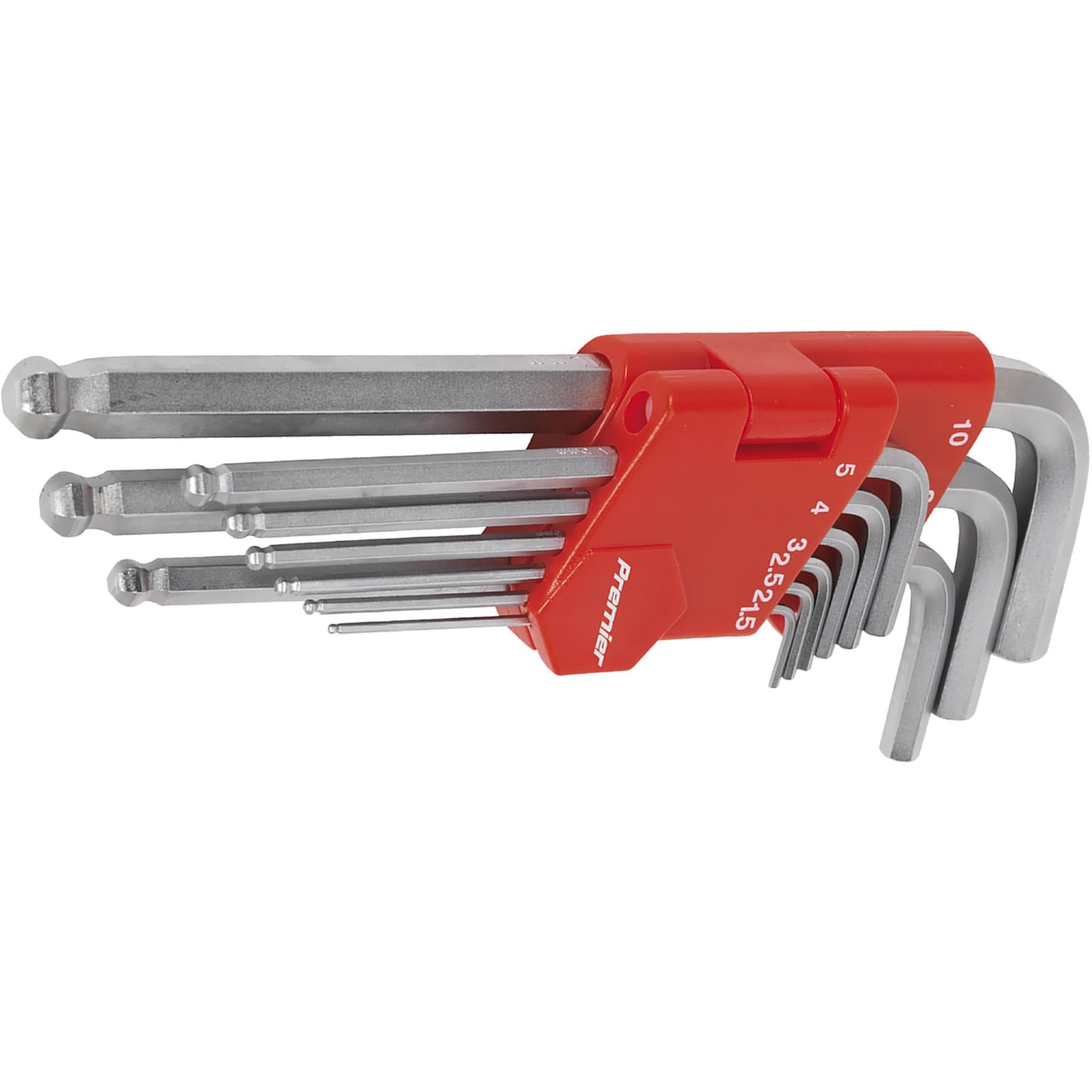 Sealey Ball-End Hex Key Set 9pc Long Metric