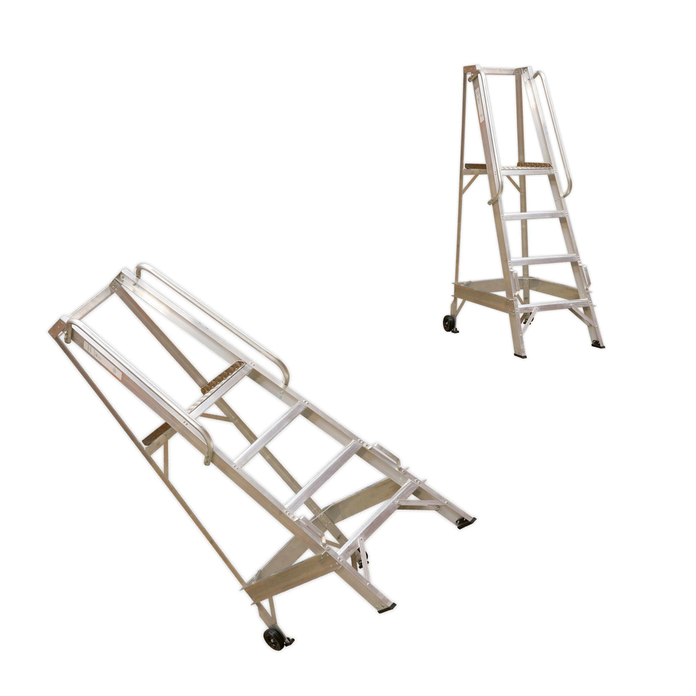 Sealey Warehouse Steps 5-Tread - Safety Hand Rails Non-Slip