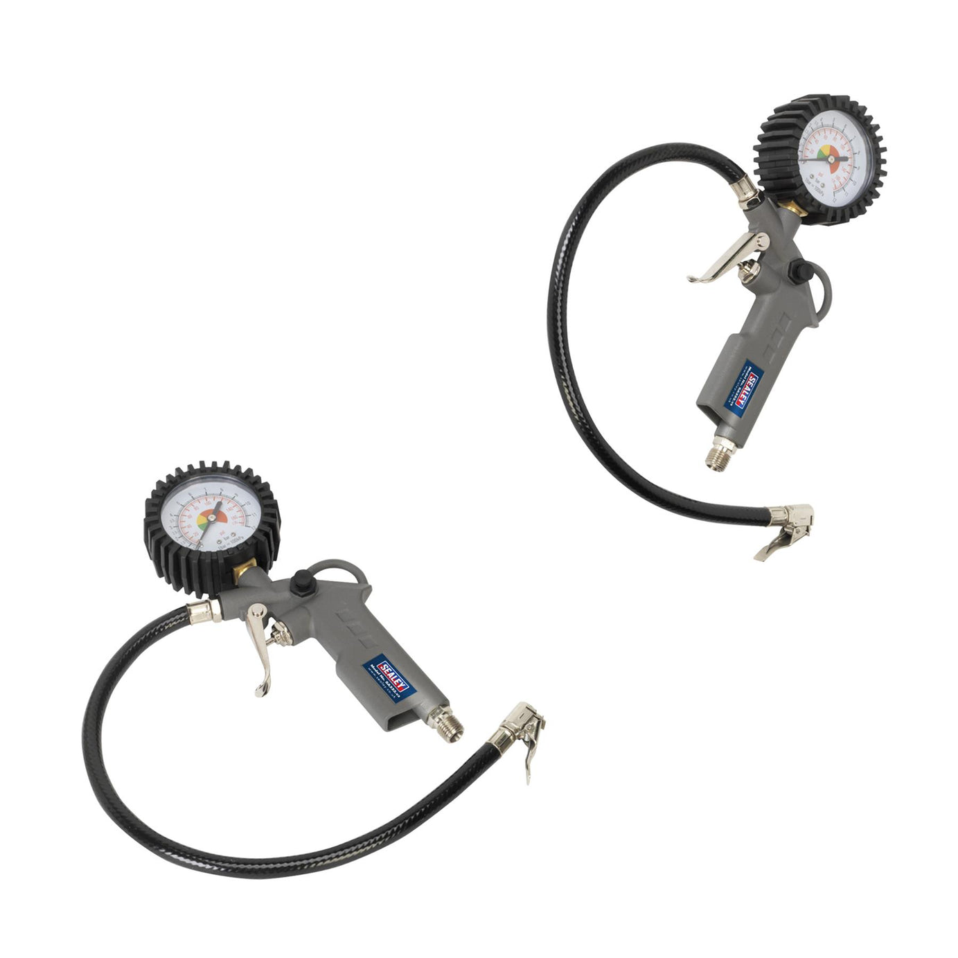 Sealey Tyre Inflator with Gauge With Rubber Protector