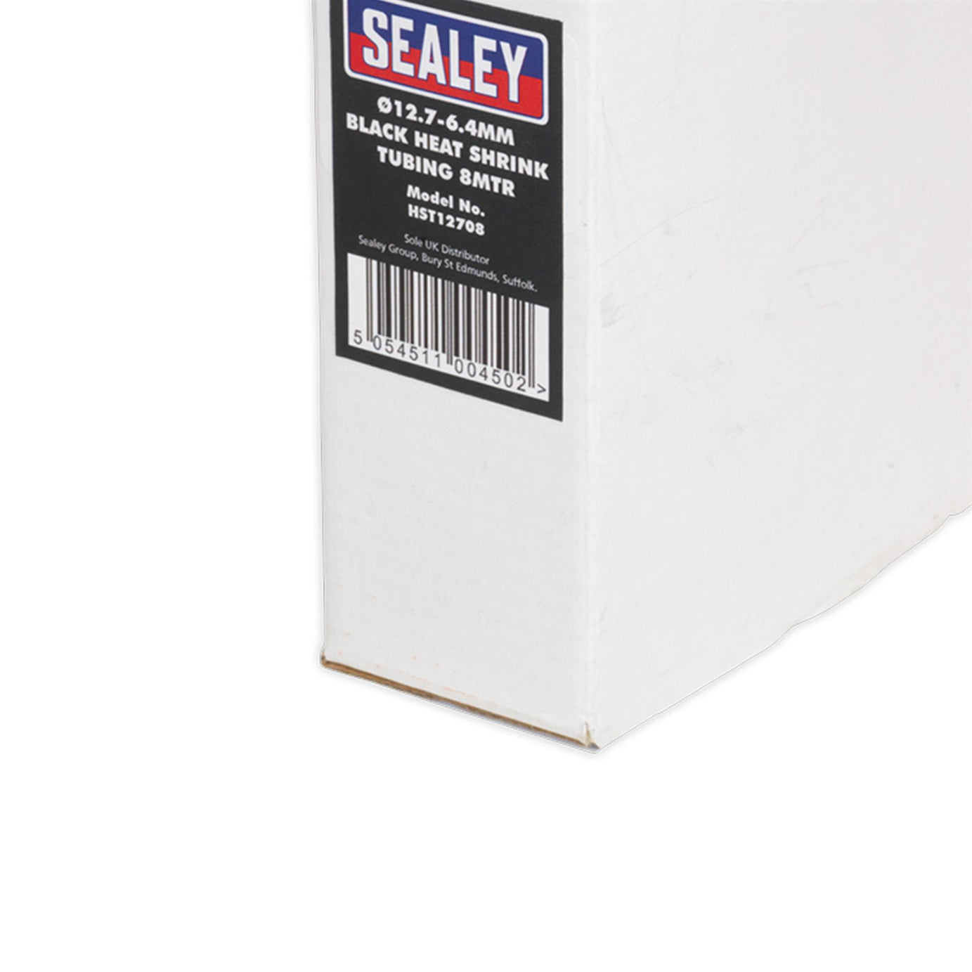 Sealey Heat Shrink Tubing Black 12.7-6.4mm 8m