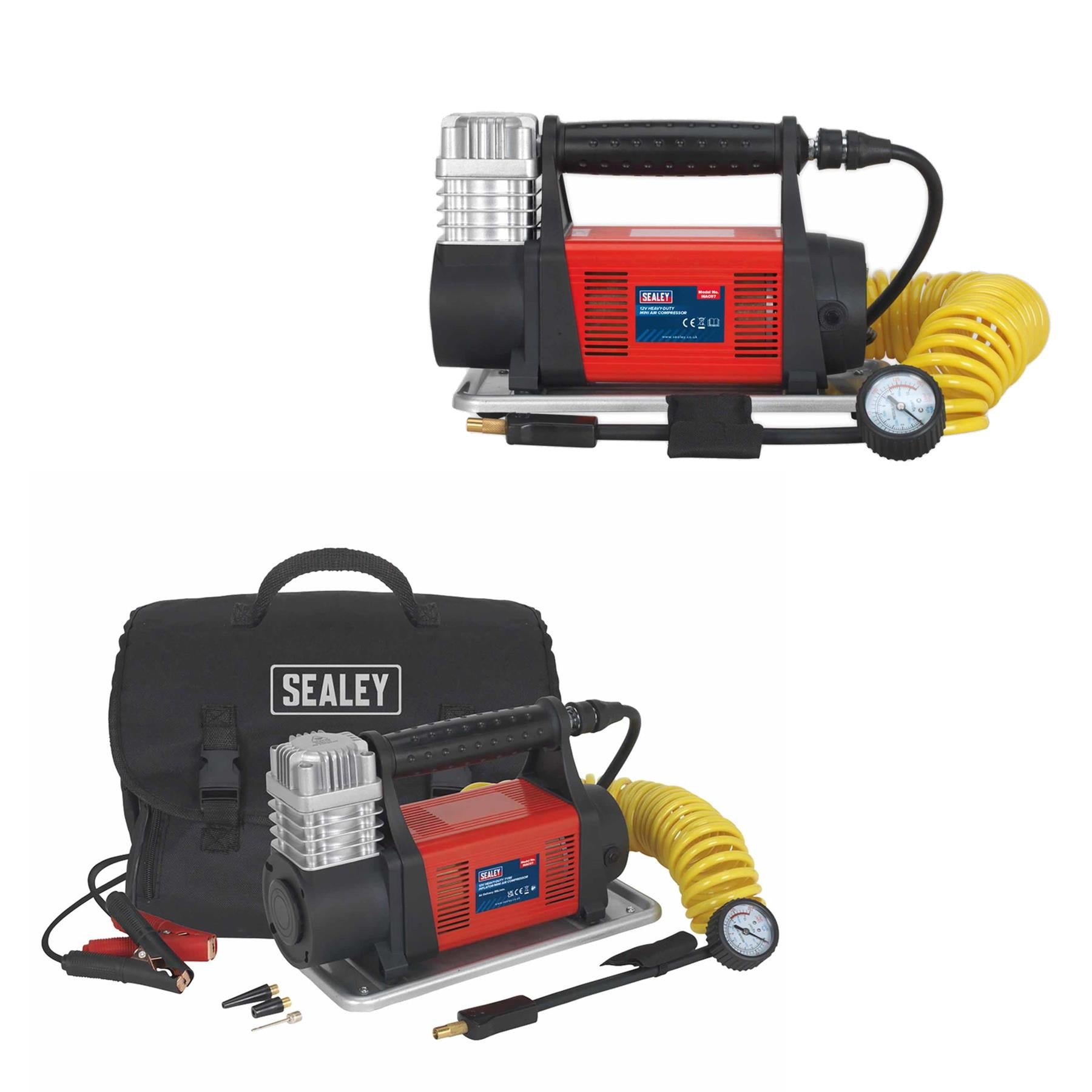Sealey Tyre Inflator/Mini Air Compressor 12V Heavy-Duty