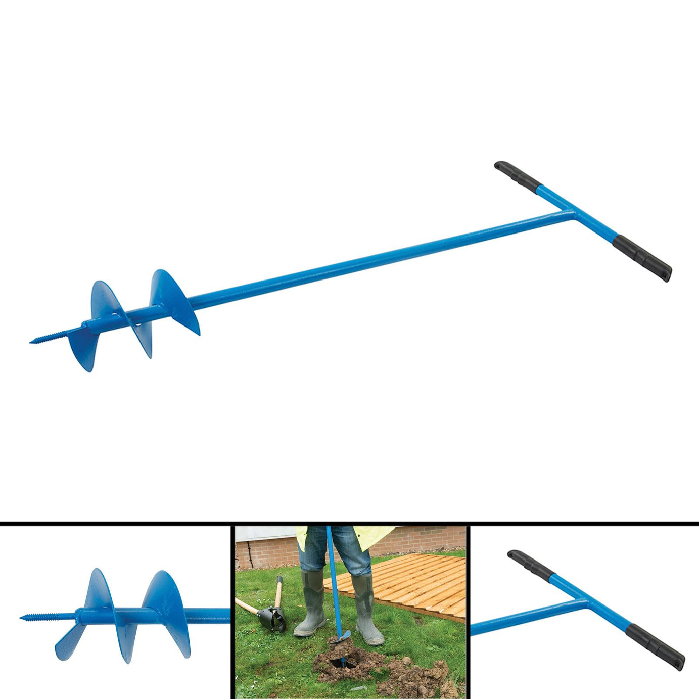 Post Hole Auger 127mm Dia Creates Fence Post Holes In Most Soils Length 1100mm