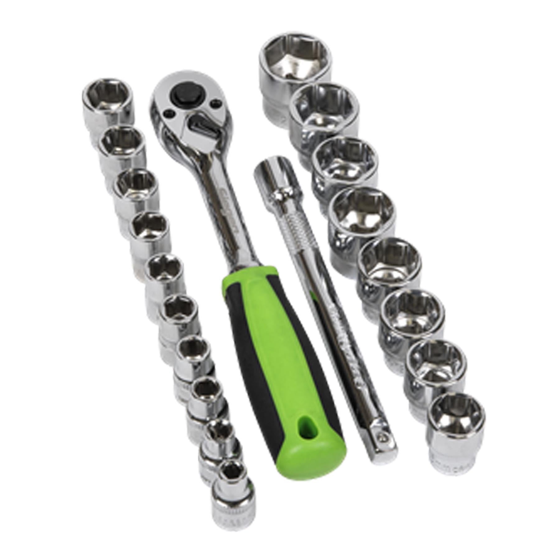 Sealey Socket Set 19pc 3/8"Sq Drive 6pt WallDrive� Metric