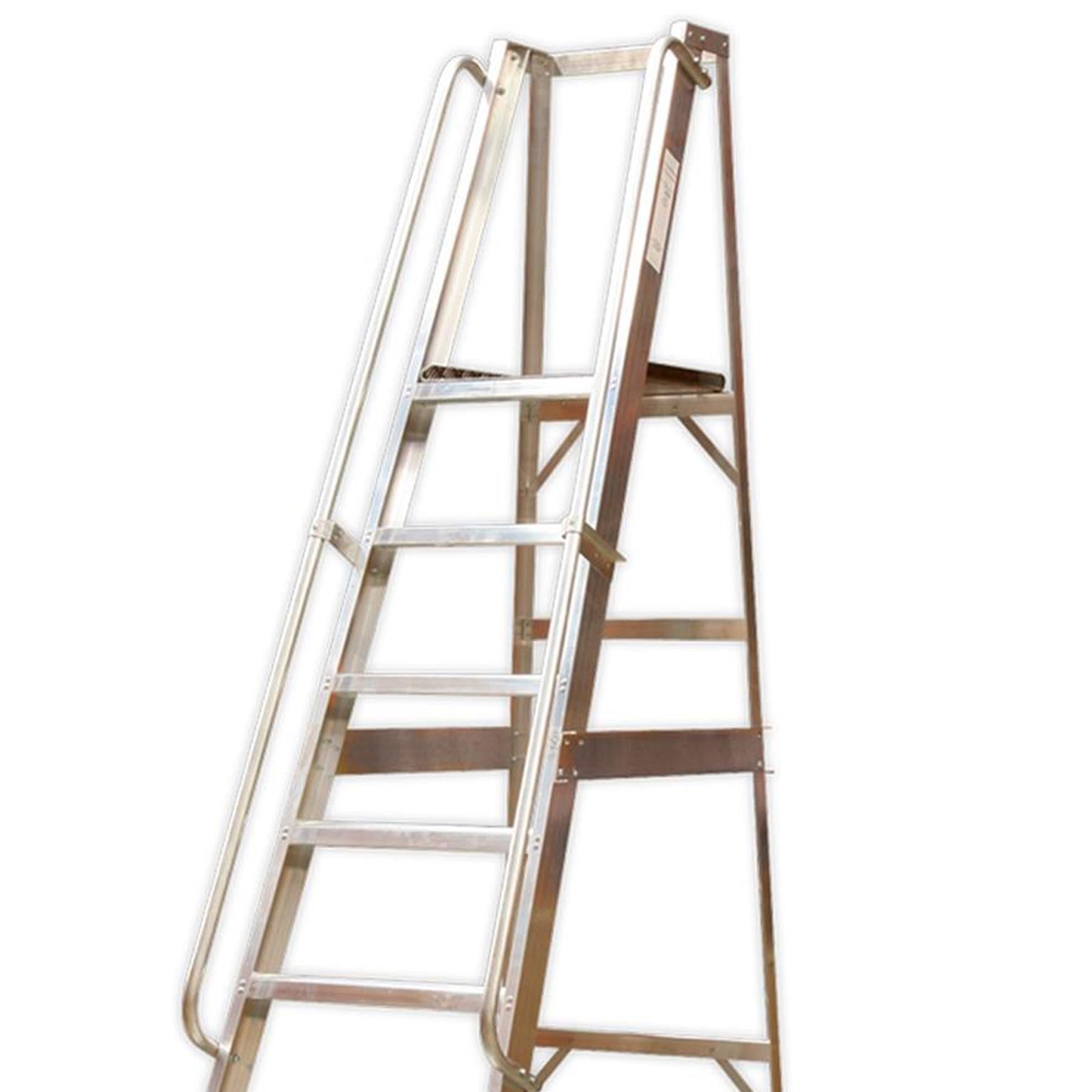 Sealey Warehouse Steps 14-Tread - WS14 Non-Slip Safety Hand Rails