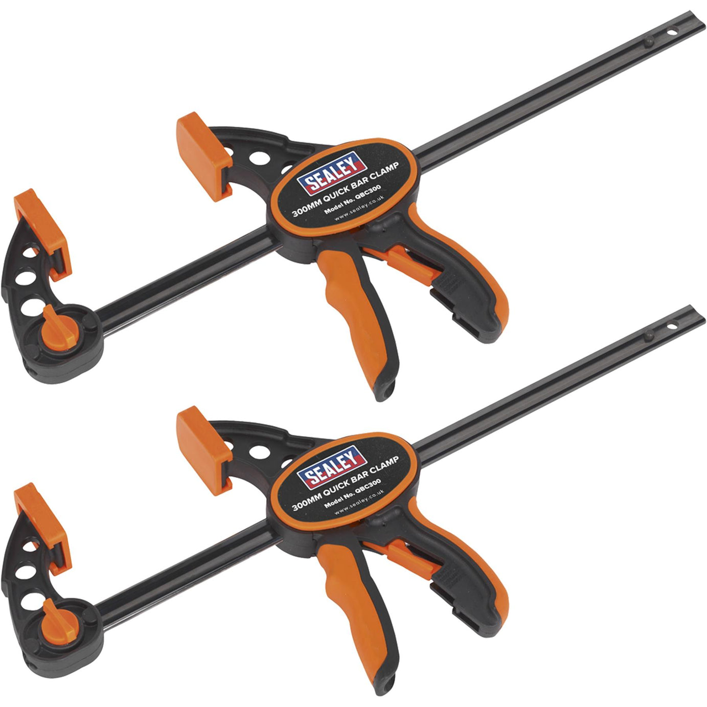 Sealey Quick Bar Clamp 300mm - 2pc Set