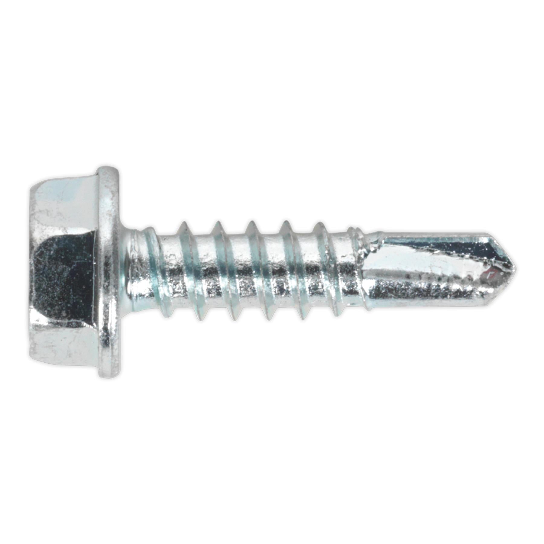 Sealey Self Drilling Screw 4.8 x 19mm Hex Head Zinc Pack of 100