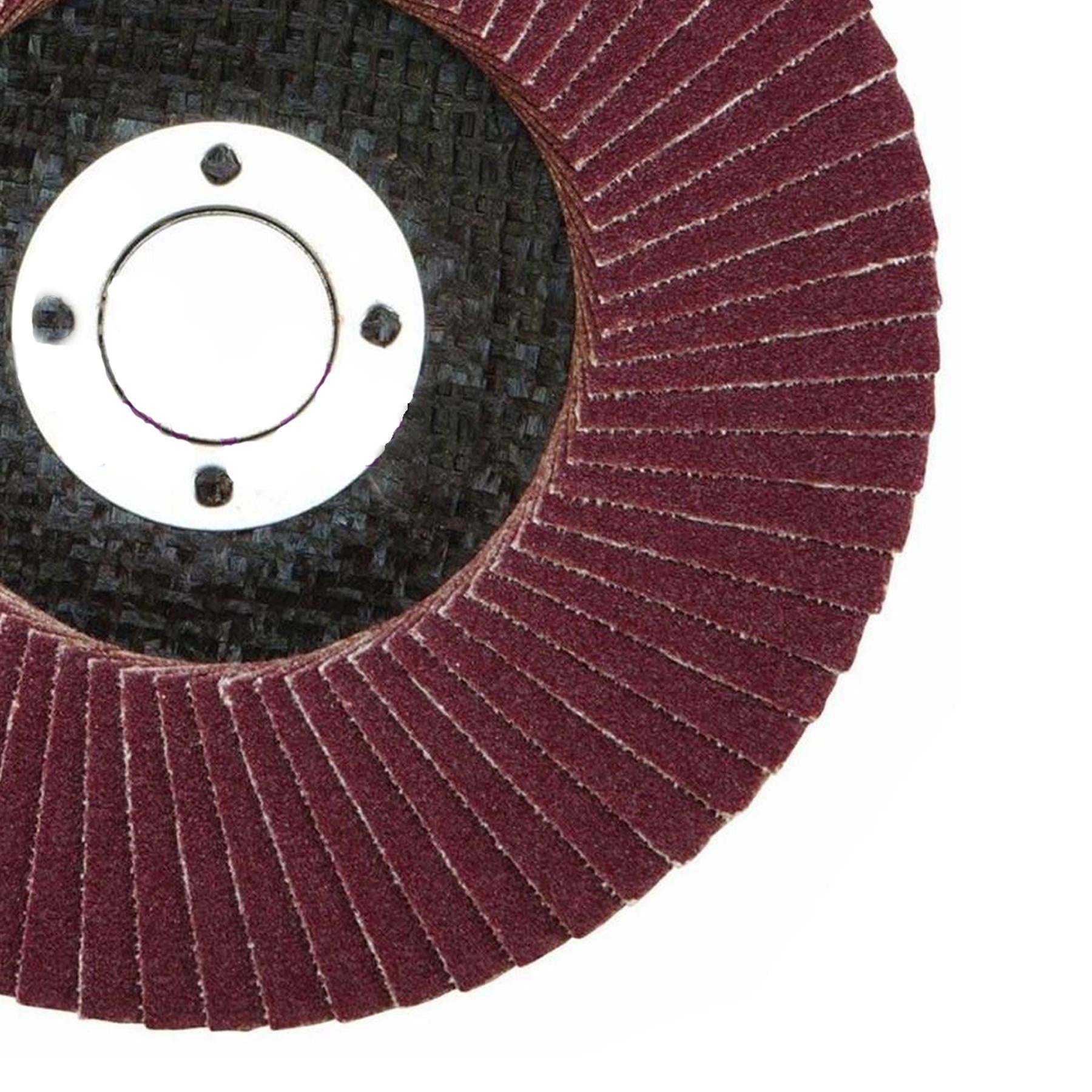 50PC 115mm 4.5" Angle 120 Grit Aluminium Oxide Sanding Flap Discs