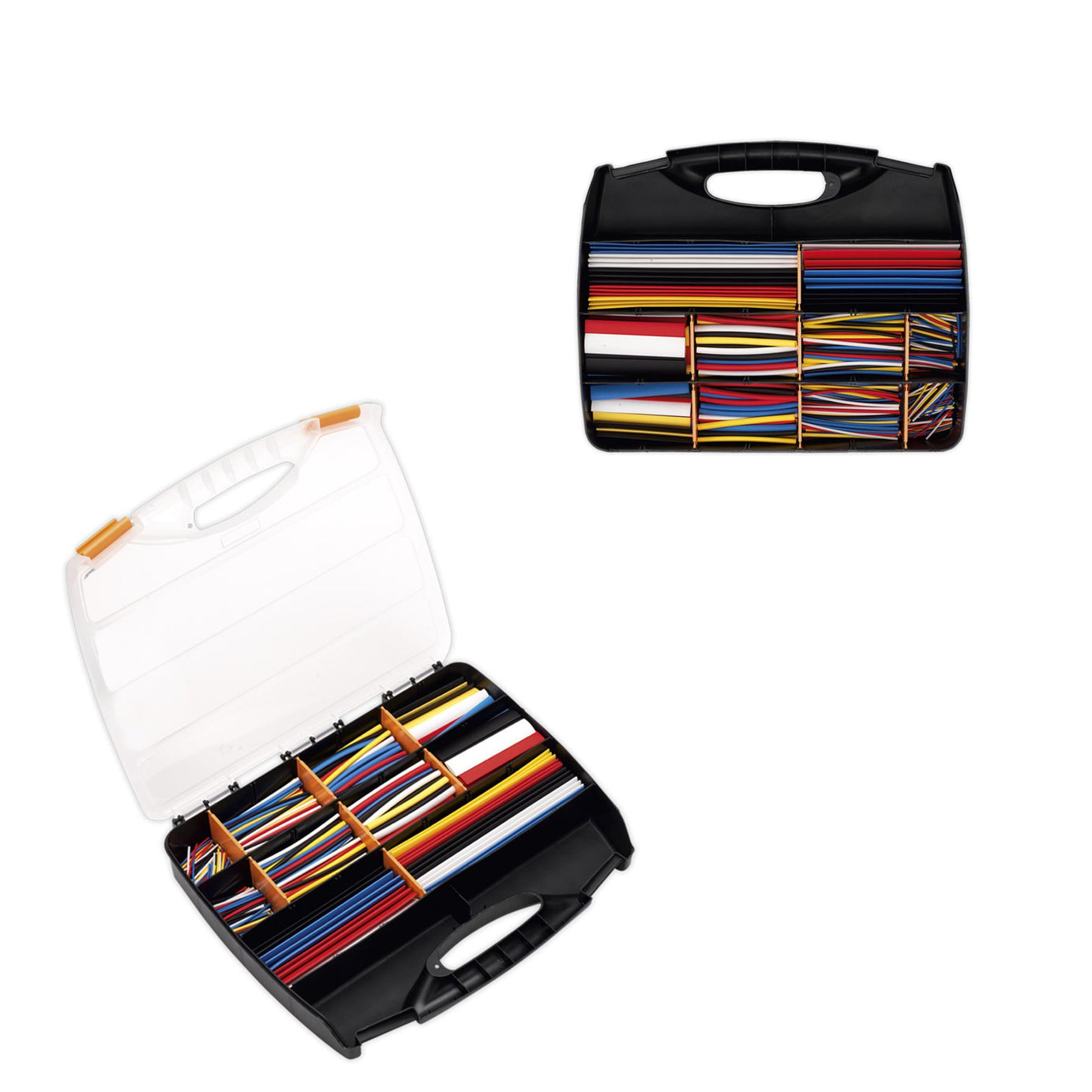 Sealey Heat Shrink Tubing Asstmt 590pc Mix Colours 50,100,150&200mm