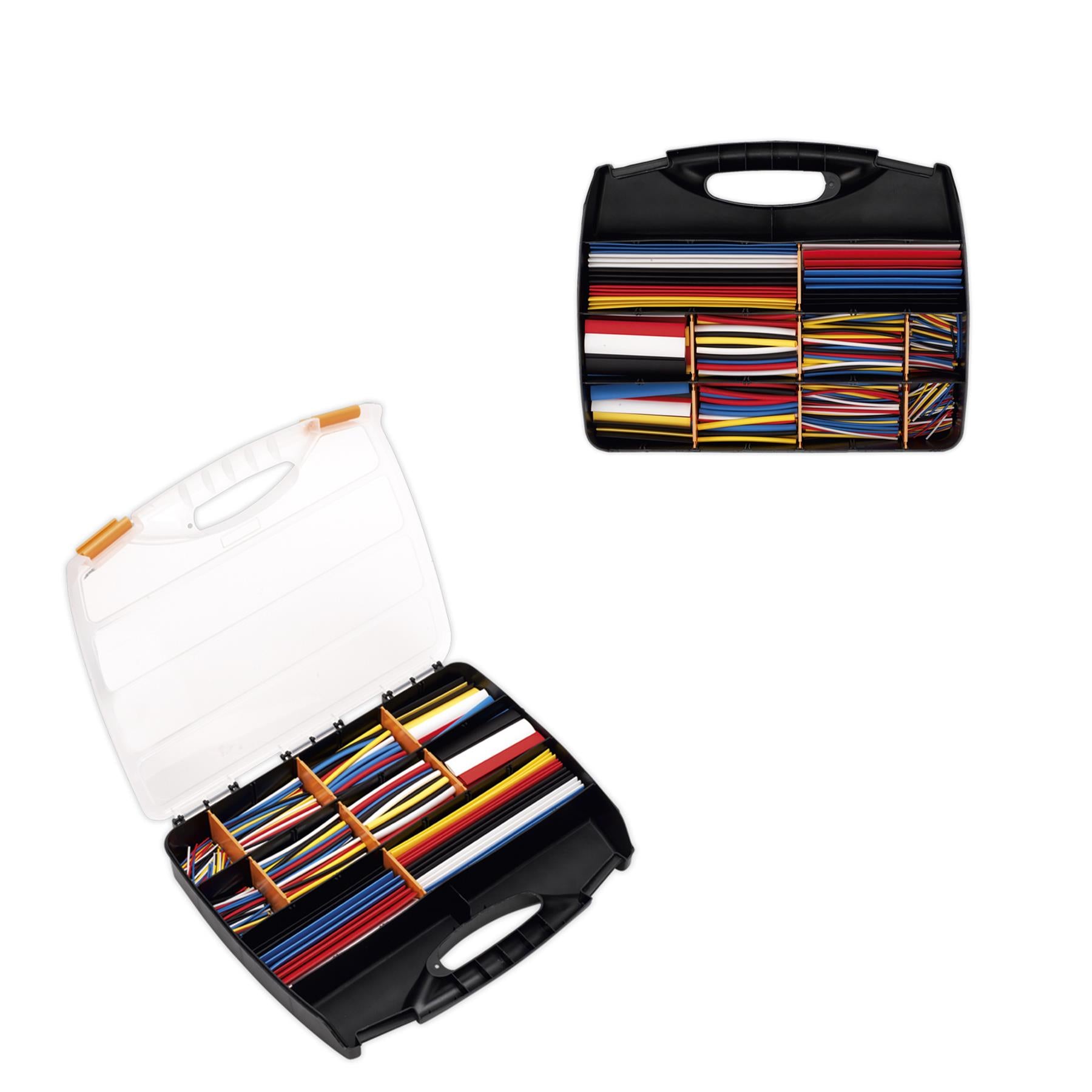 Sealey Heat Shrink Tubing Asstmt 590pc Mix Colours 50,100,150&200mm