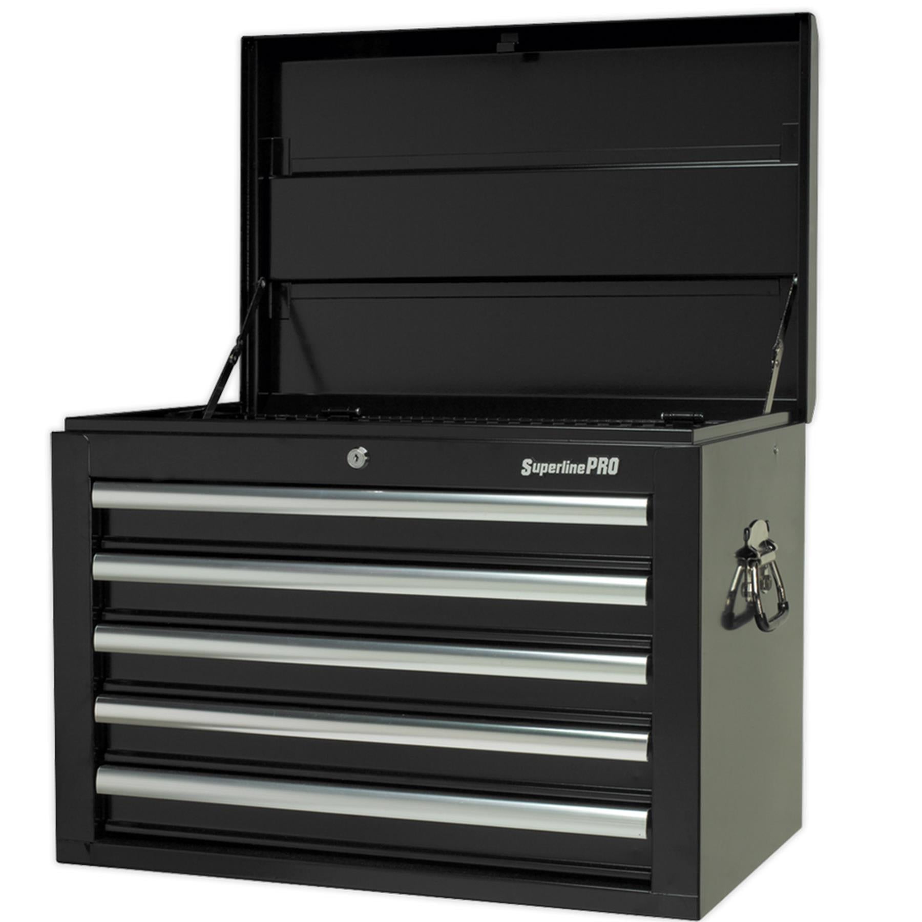 Sealey Topchest 5 Drawer with Ball Bearing Slides - Black
