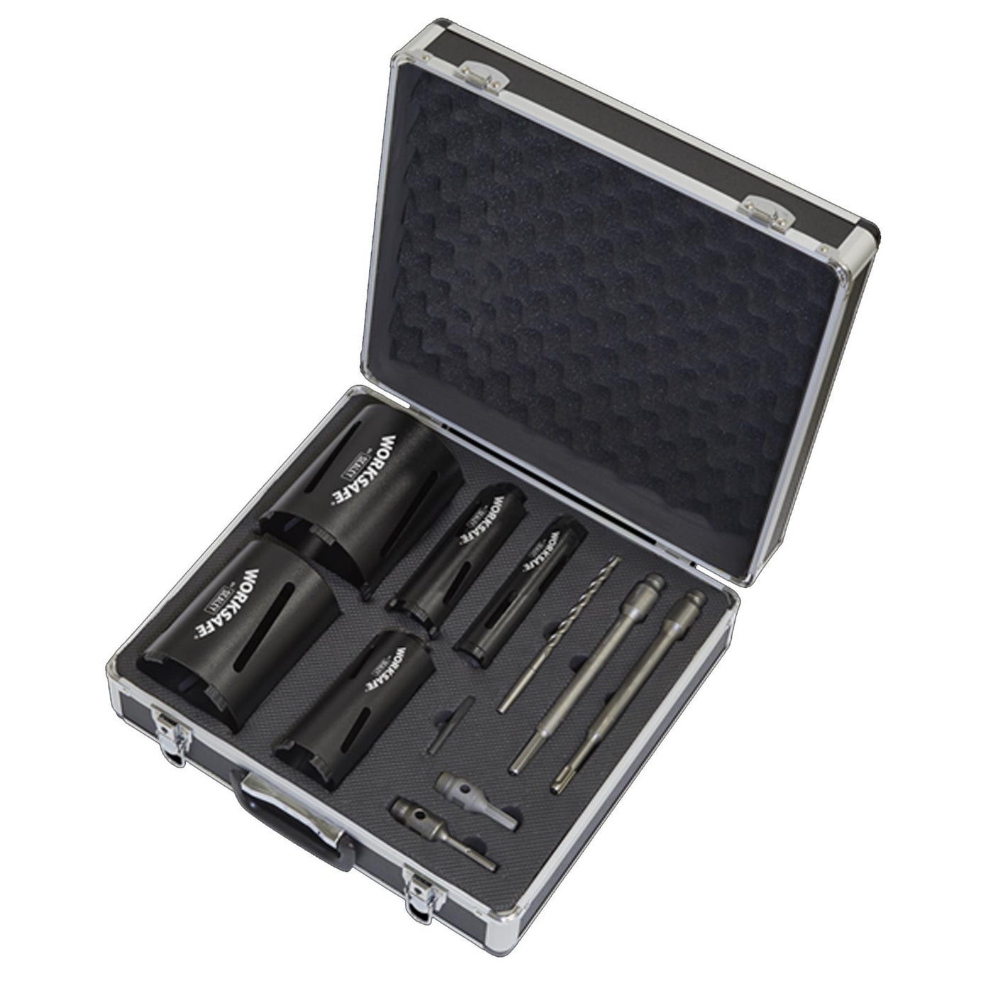 Sealey WDCKIT5 Diamond 5 Core Kit (38,52,65,117,127mm Cores with Adaptors)