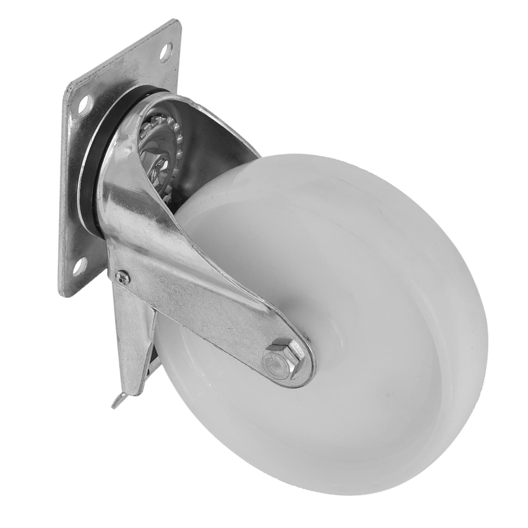 Sealey Heavy-Duty Nylon Castor Wheel Swivel Total Lock 100mm