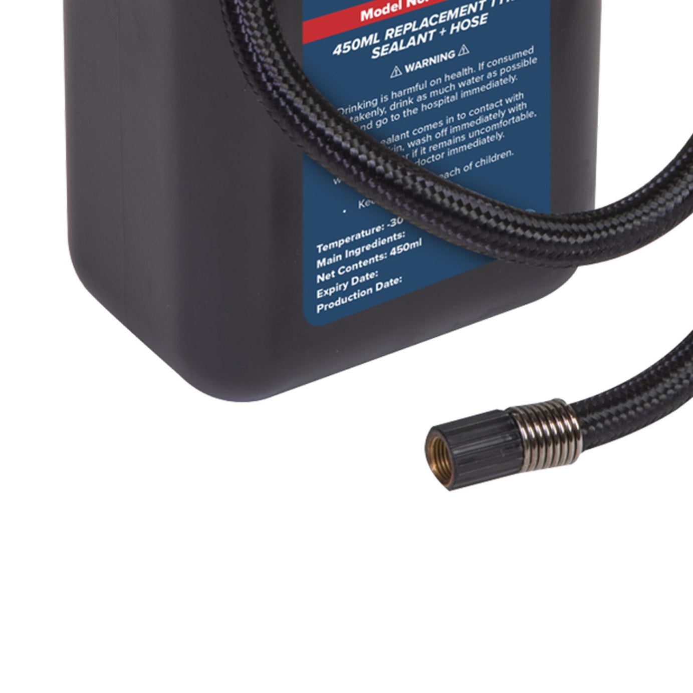 Sealey Replacement Tyre Sealant 450ml & Hose