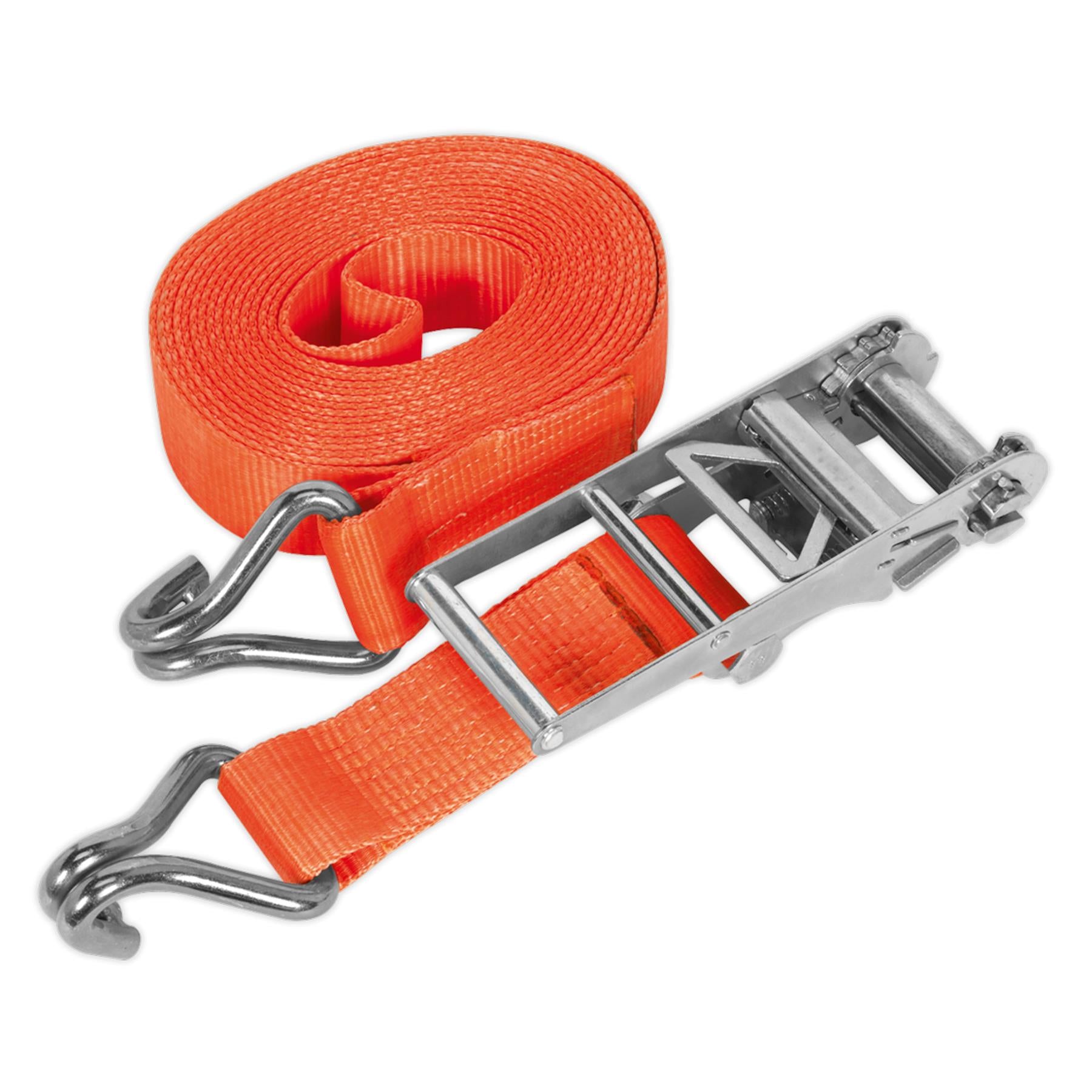 Sealey Ratchet Tie Down 75mm x 8m Poly Web 10000kg Load Test
