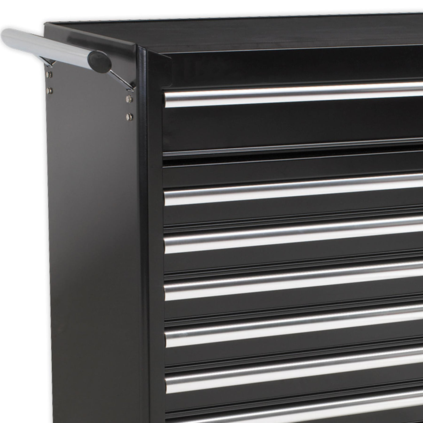 Sealey Rollcab 12 Drawer Ball Bearing Slides Heavy-Duty - Black