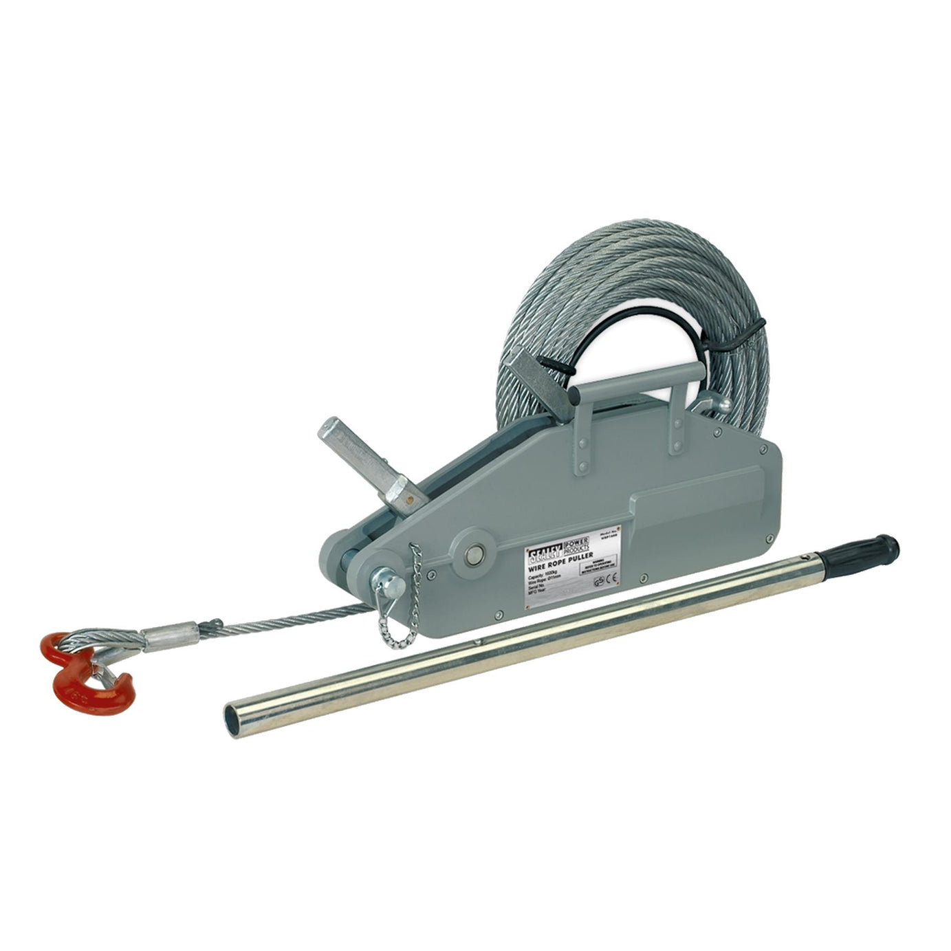 Sealey Wire Rope Puller 1600kg Max Line Force Quick Release