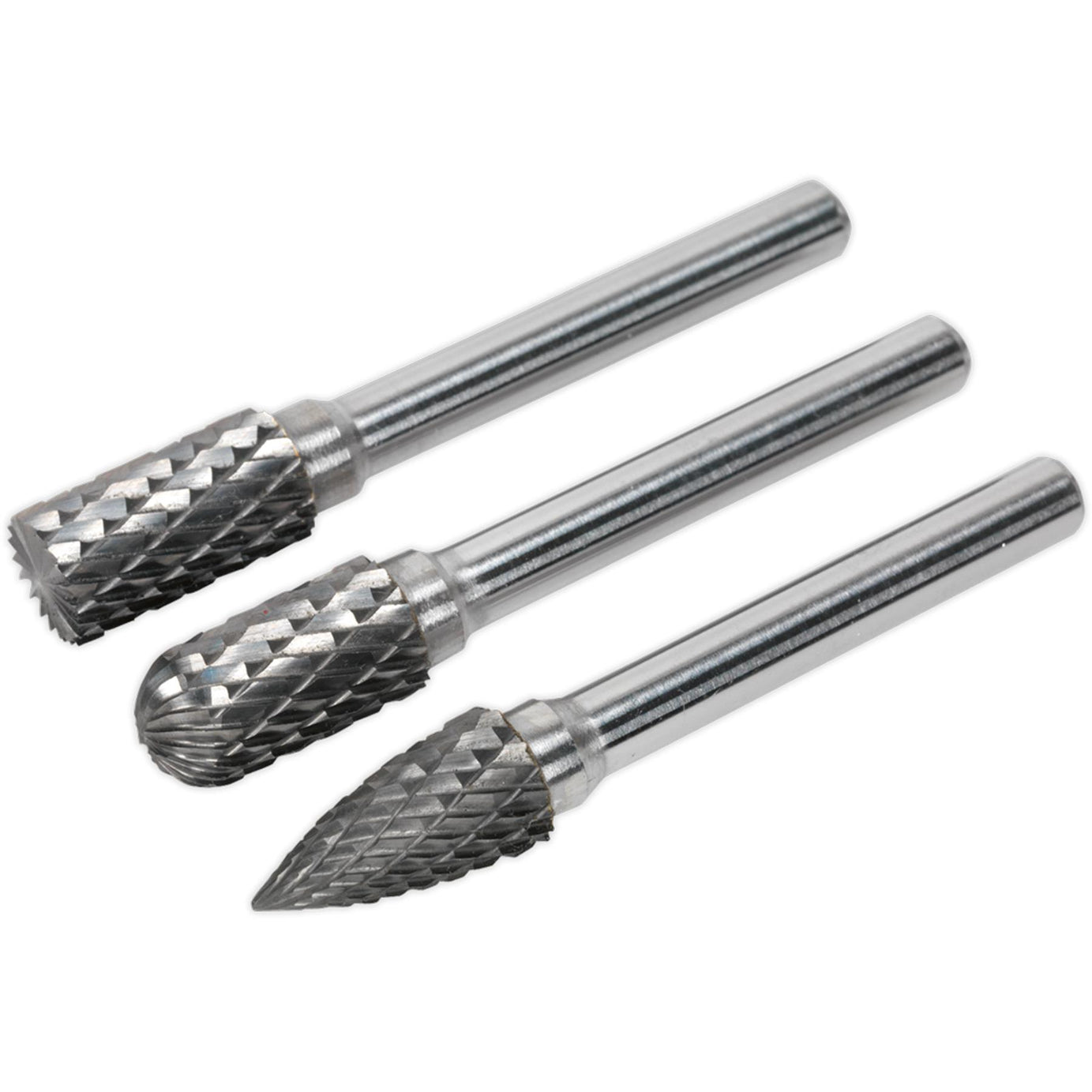 Sealey Tungsten Carbide Rotary Burr Set 3pc