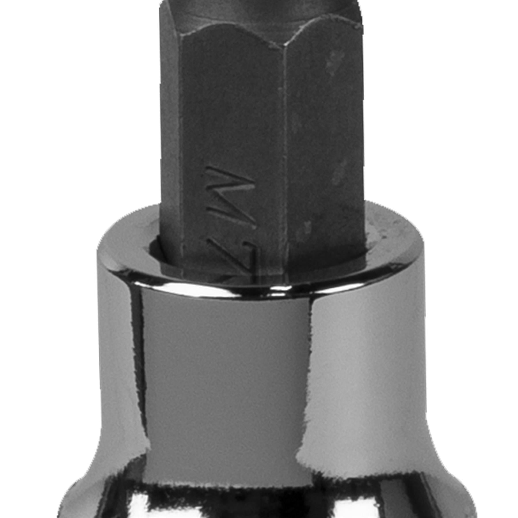 Sealey Spline Socket Bit M7 3/8"Sq Drive Chrome Vanadium steel