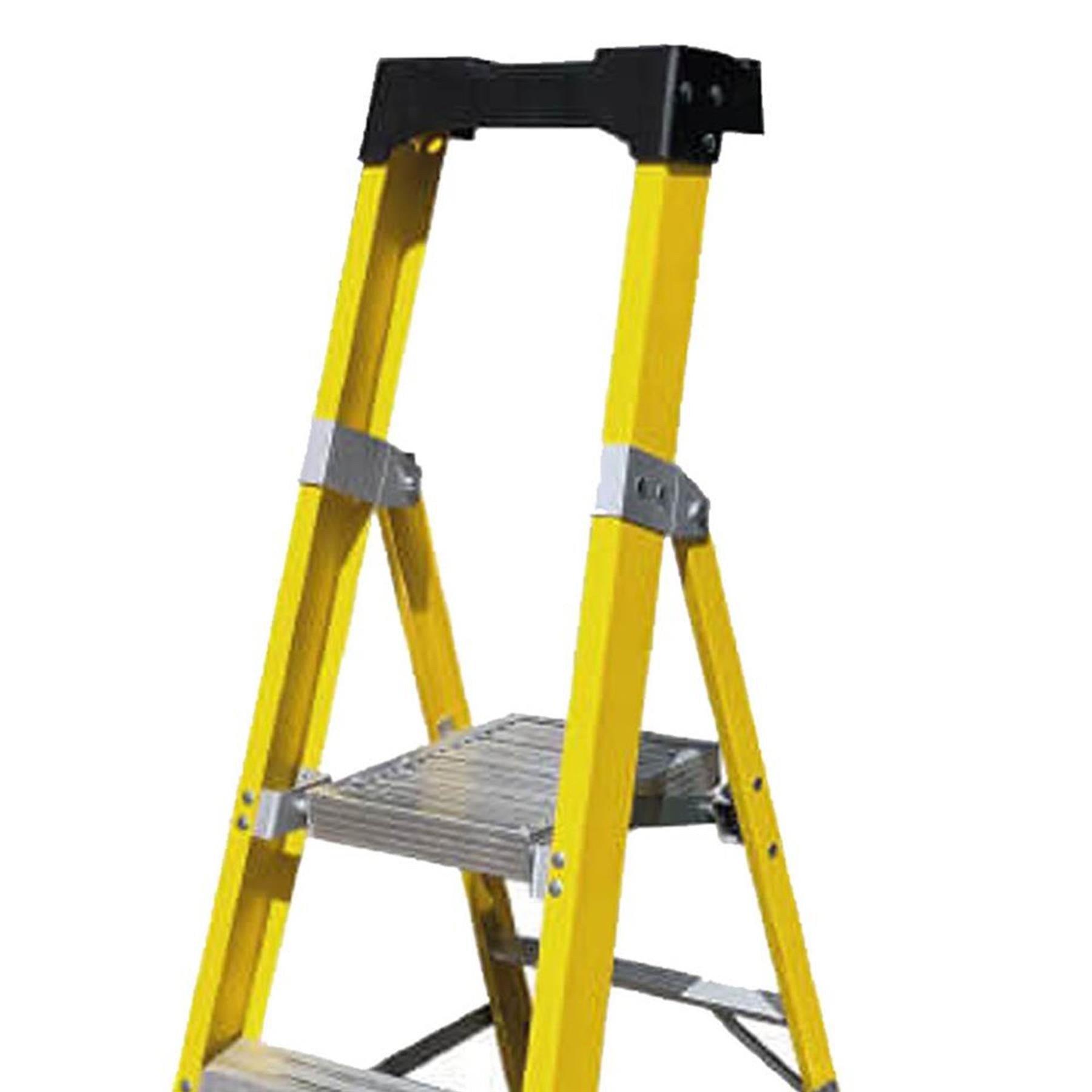 Dapetz PRo 6 Tread GRP Fibreglass Platform Step Ladder 2.22m, 150 Kg, Made In Uk