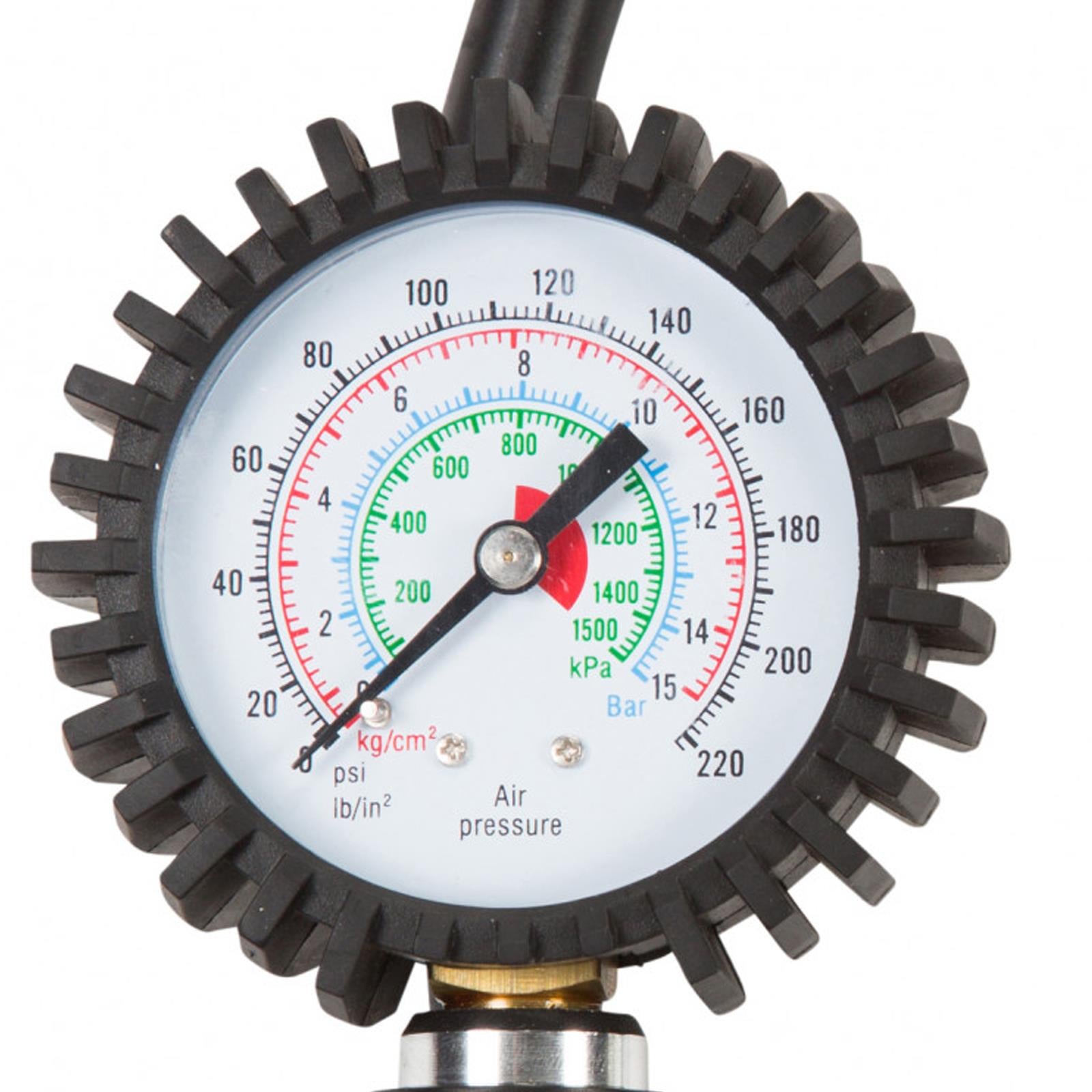 BlueSpot Tyre Pressure Gauge Inflator Air Line Pump Car Van Meter Tester Dial Bar 220 PSI