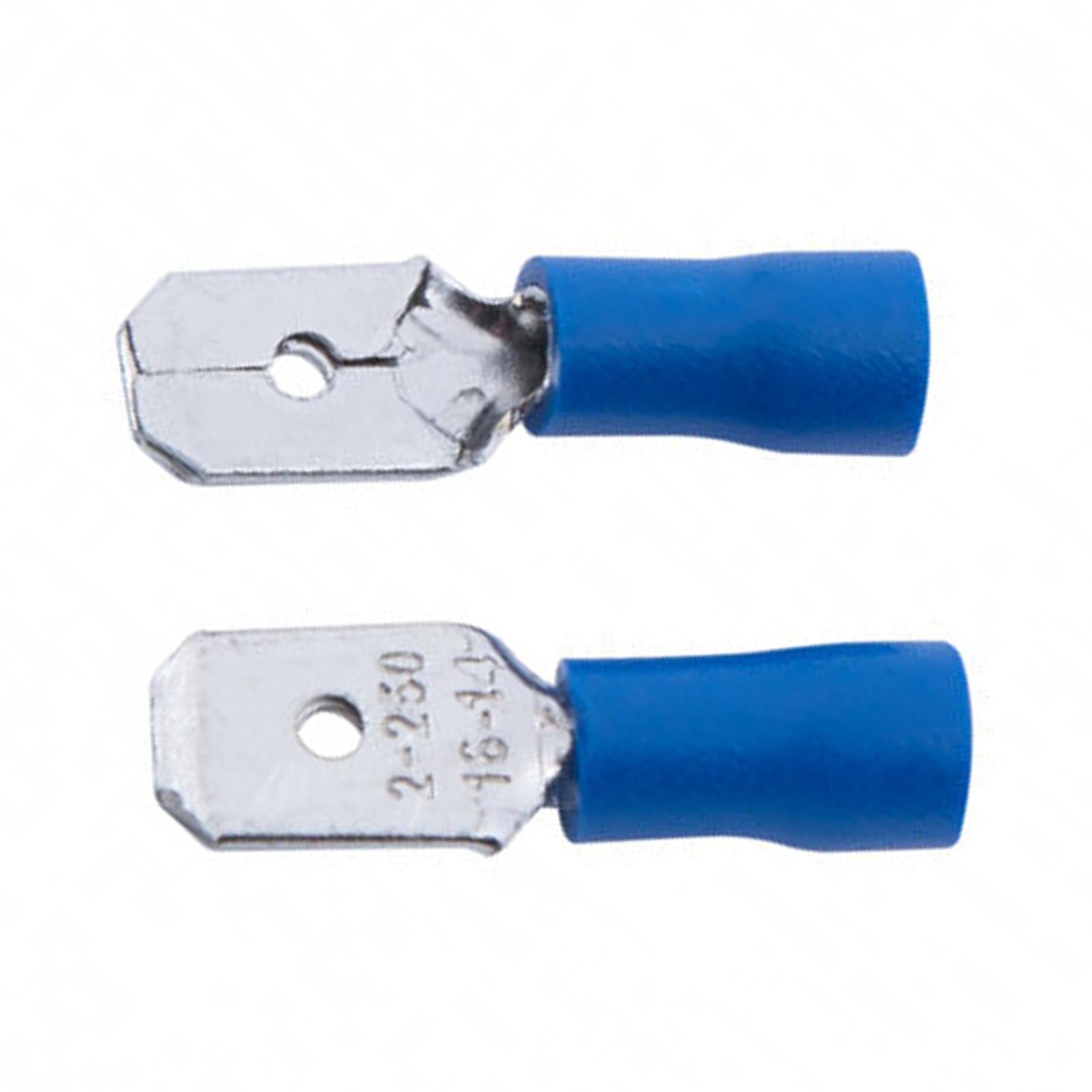 BlueSpot 100Pce Blue Male Terminals Brass And PVC Terminals 15A Electrical New