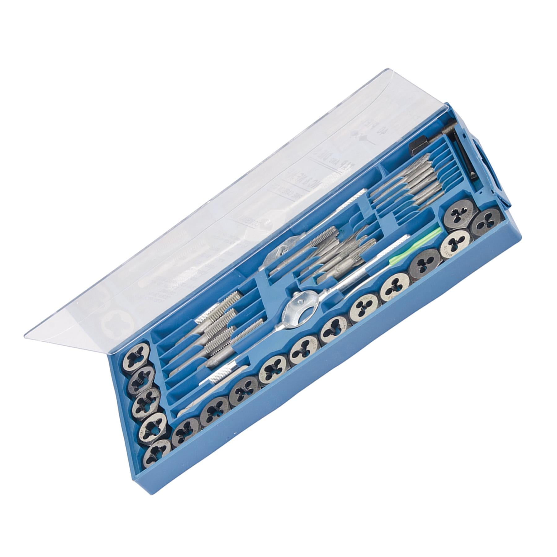 40Pce Tap & Die Set Cleaning Cutting Internal External Threads Engineer