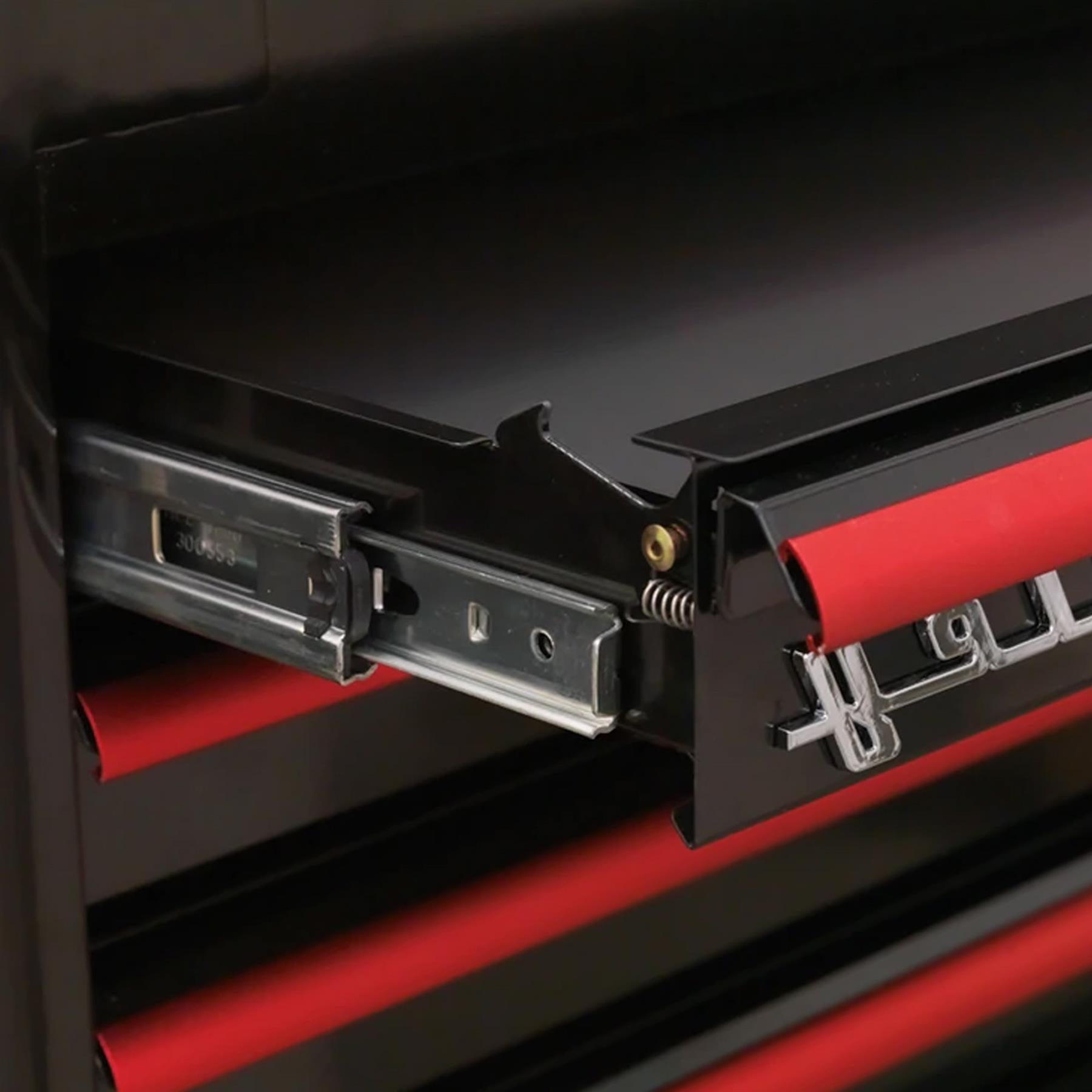 Sealey Mid-Box 2 Drawer Retro Style - Black/Red Anodised Draw Pulls