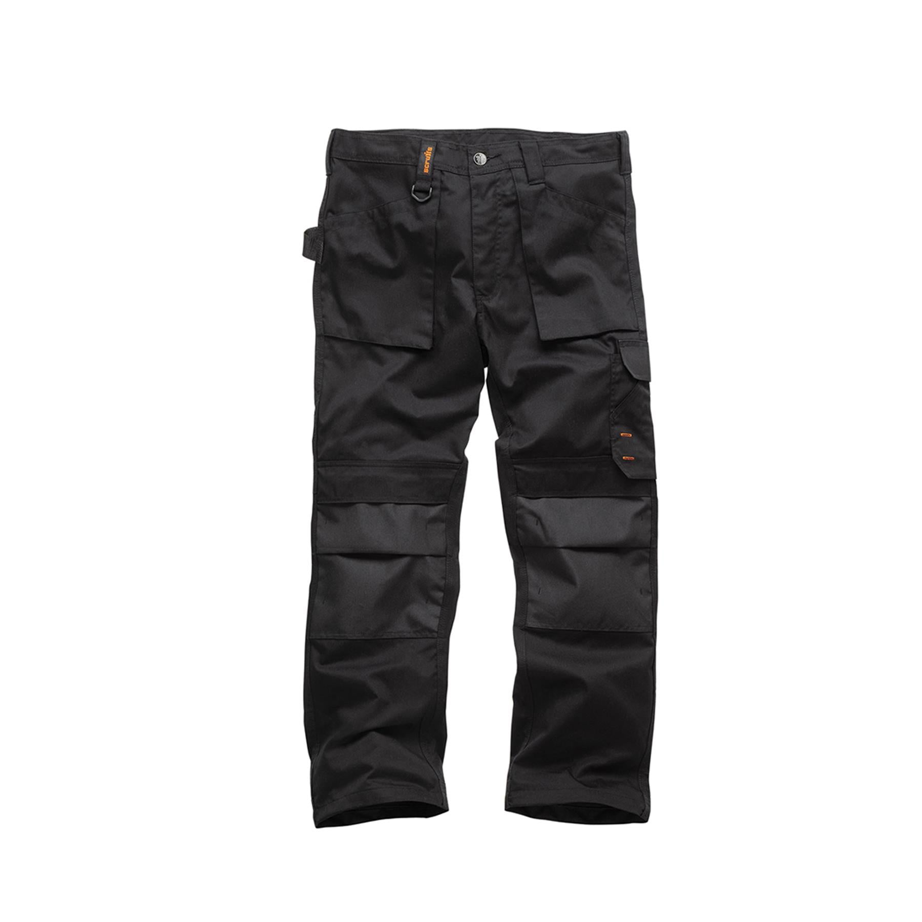 Scruffs Worker Trousers | Trade Hard Wearing Work Trousers BLACK (28S)