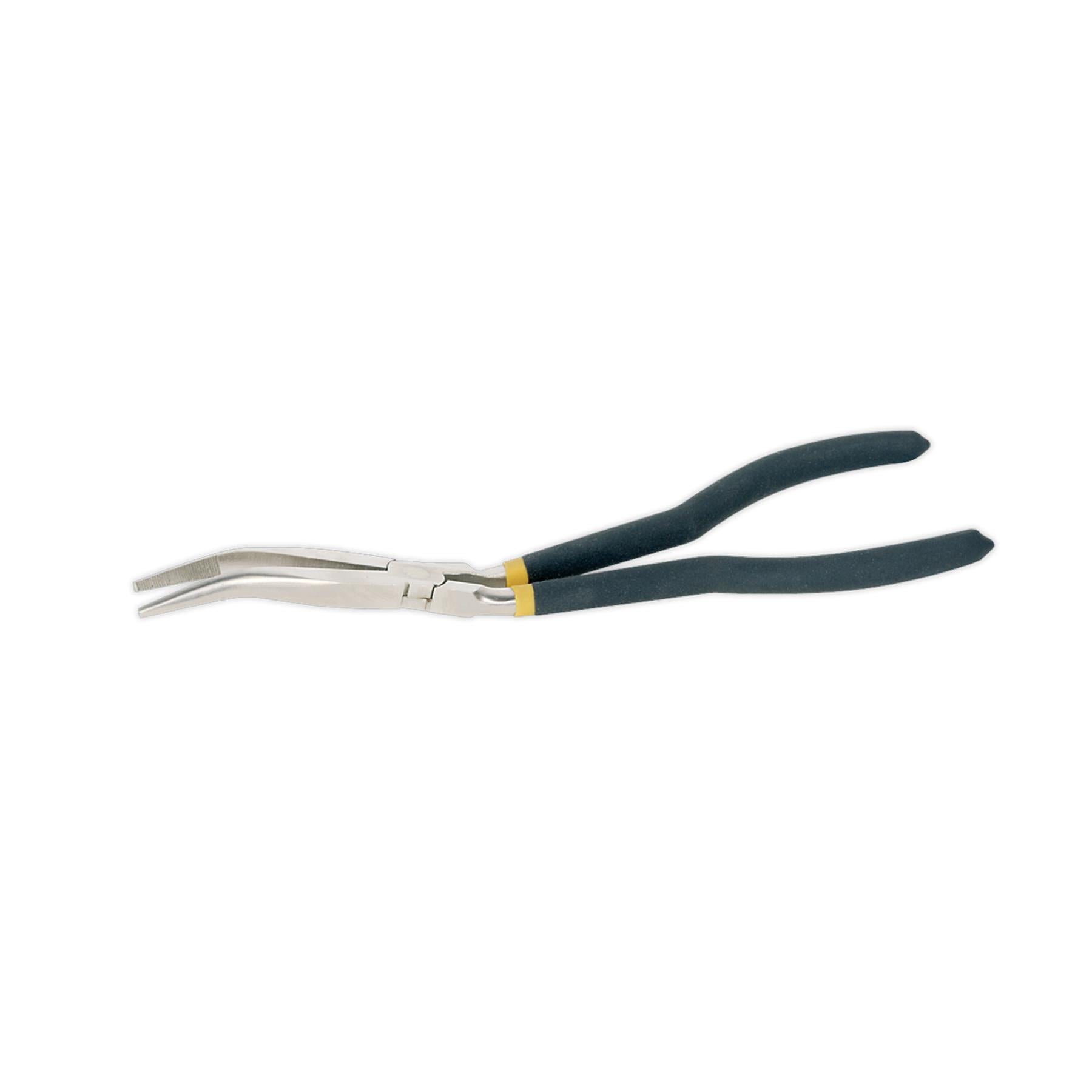 Sealey Needle Nose Pliers 280mm Offset Ni-Fe Finish