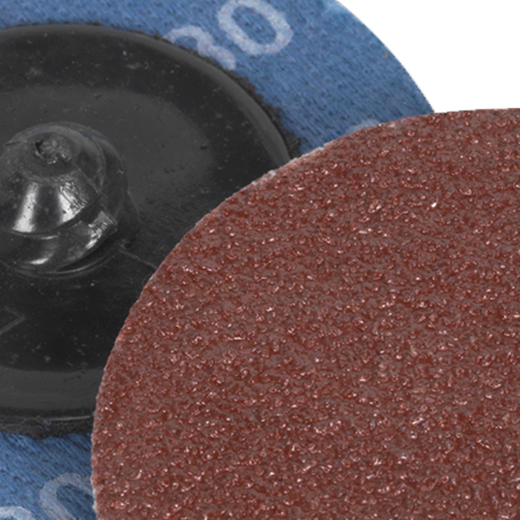 Sealey Quick-Change Sanding Disc �50mm 80Grit Pack of 10
