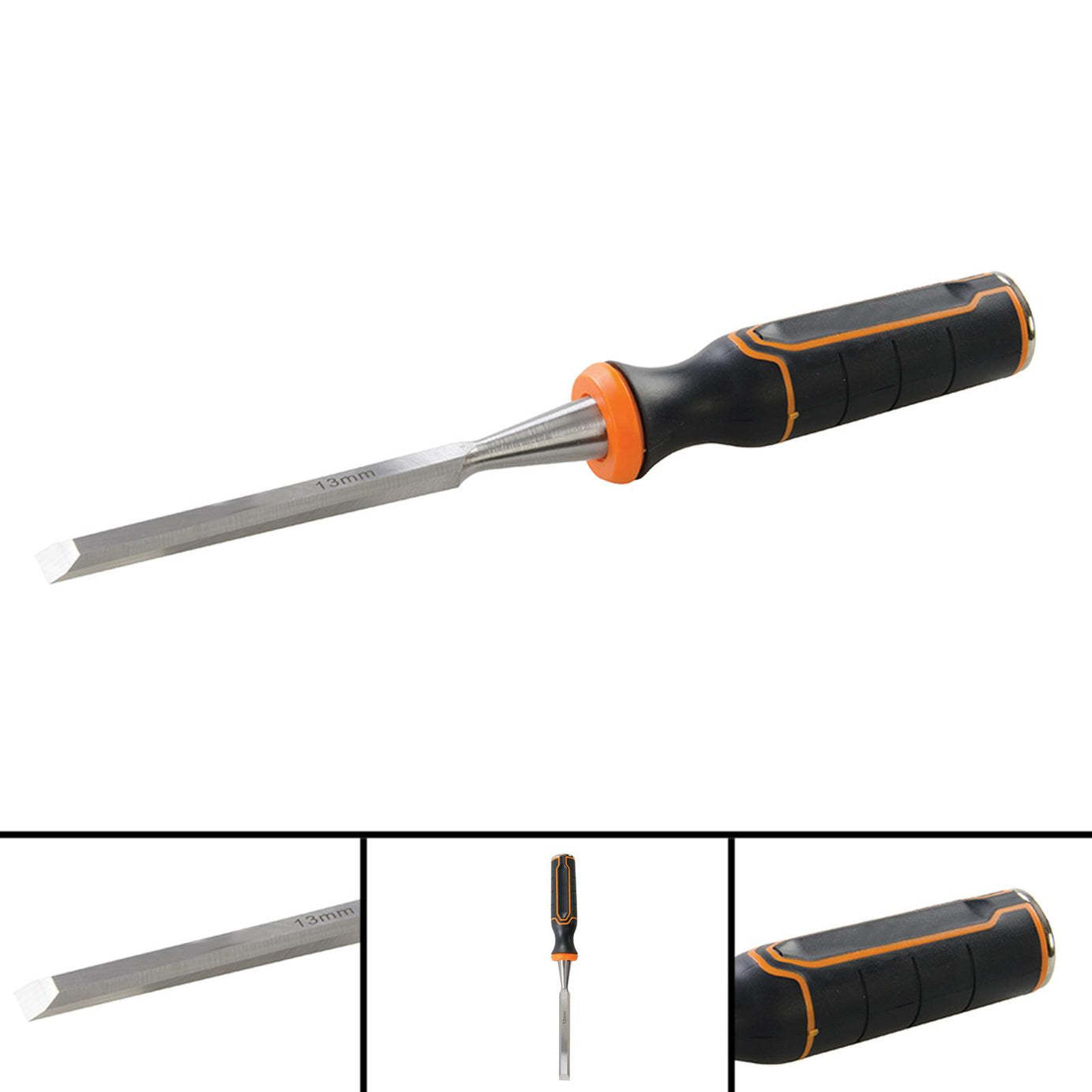 Wood Chisel Fully Forged Chrome Vanadium Steel Blade/Soft Grip Handle Twc13 13mm