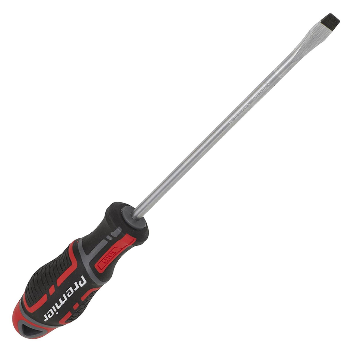 Sealey Screwdriver Slotted 6 x 150mm Flat Soft Grip Handle Magnetic GripMAX