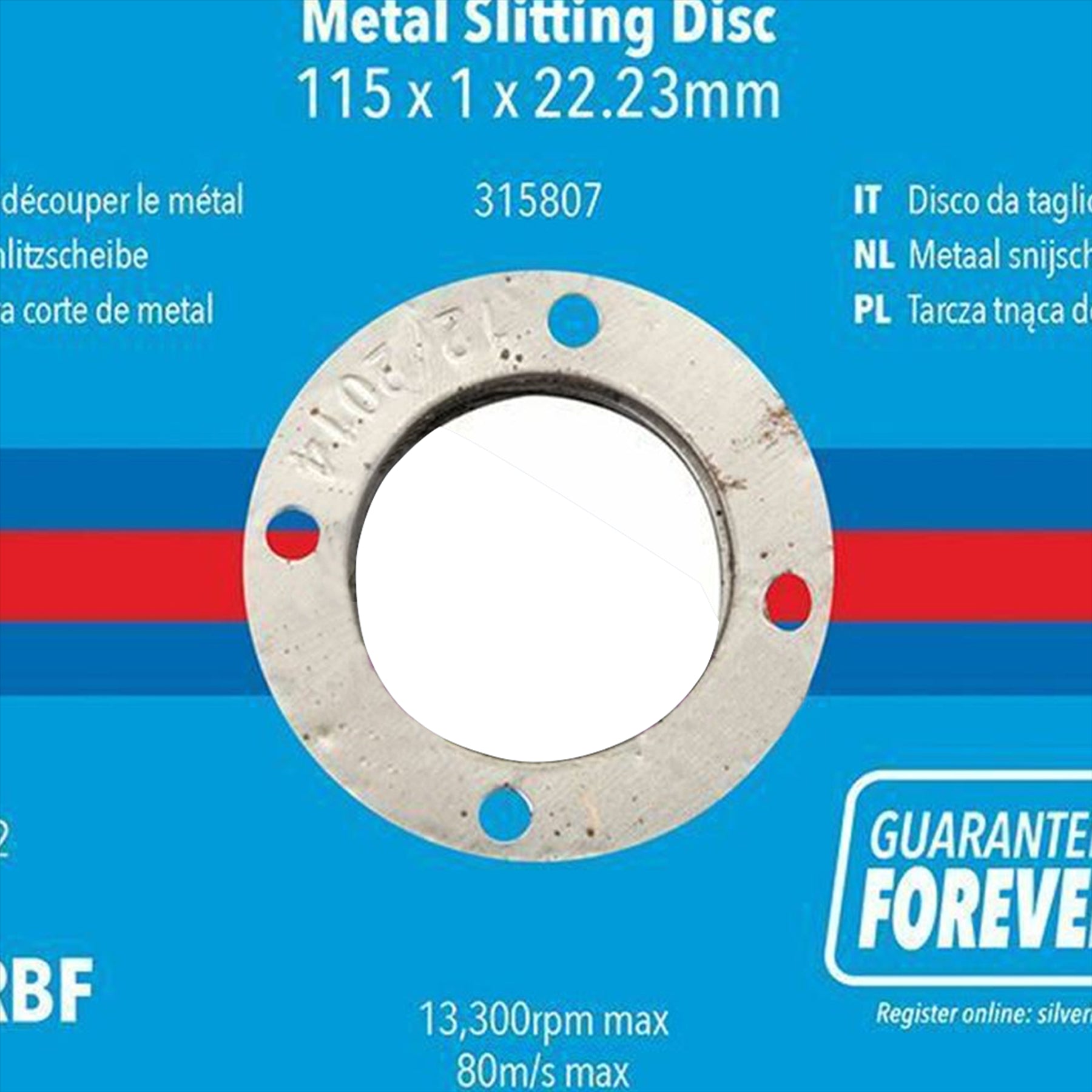 Metal Slitting Discs 10Pk For Cutting Ferrous& NonFerrous Metals 115x 1x 22.23mm