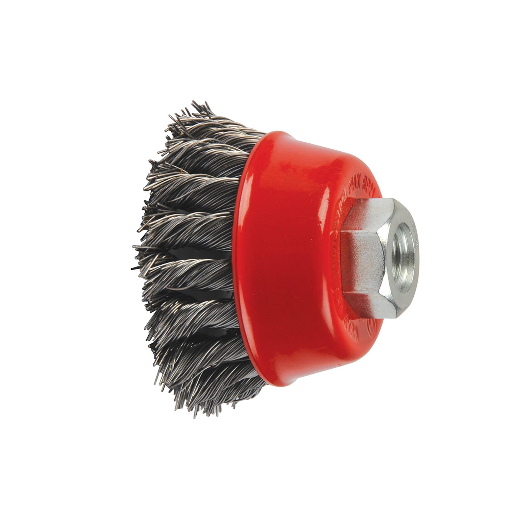 Steel Twist-Knot Bowl Cup 75mm Abrasive Grinding Paint Rust Removal DIY