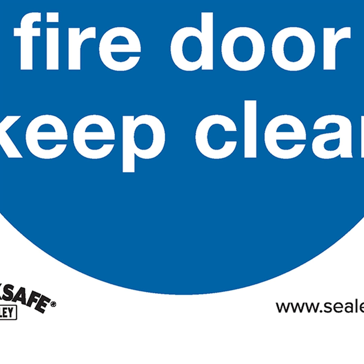 Sealey Safety Sign-Automatic Fire Door Keep Clear-Plastic-Pk of 10