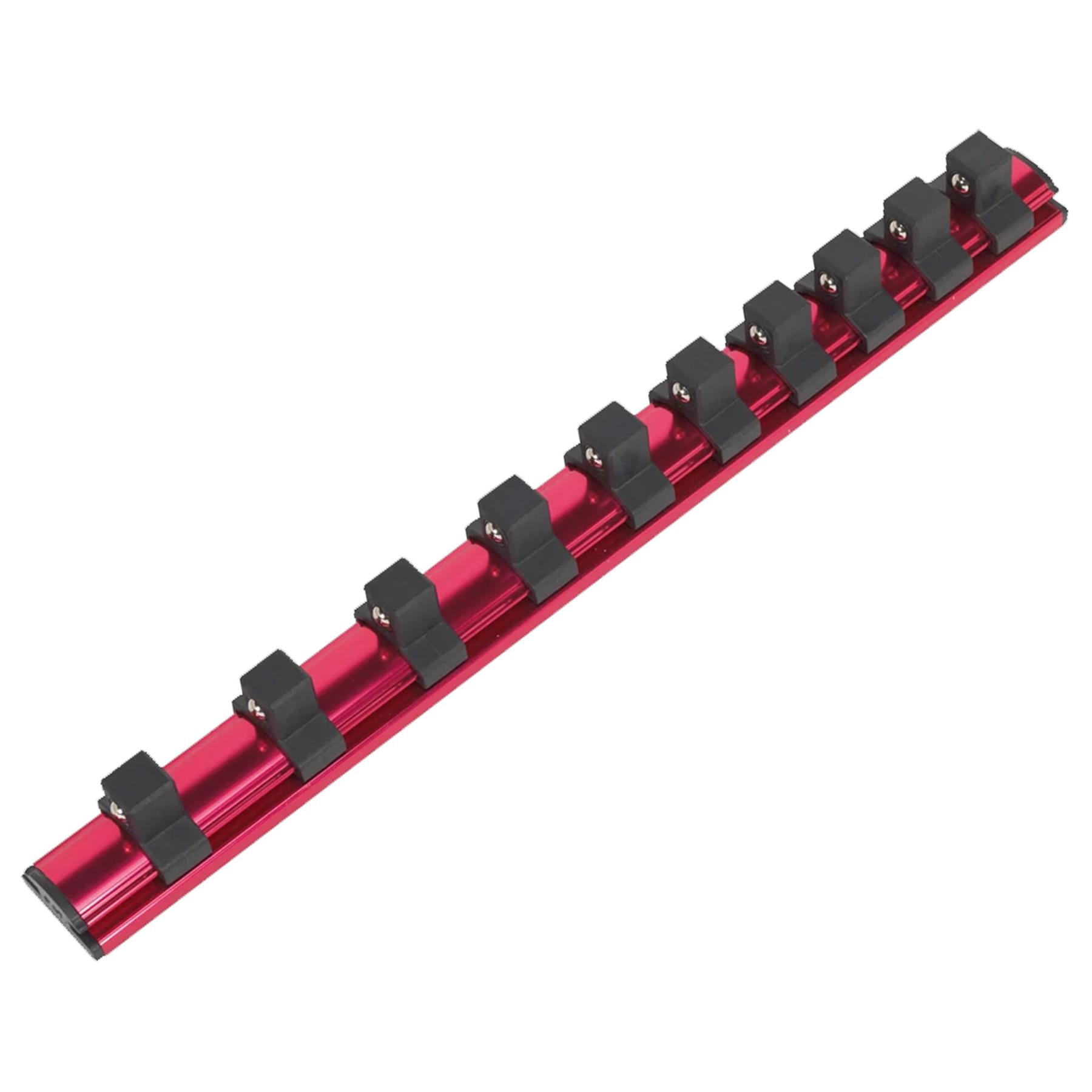 Sealey Socket Retaining Rail Magnetic 1/2"Sq Drive 10 Clips