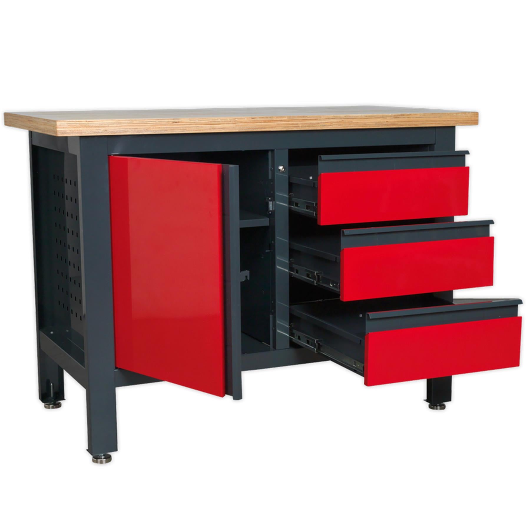 Sealey Workstation with 3 Drawers & Cupboard