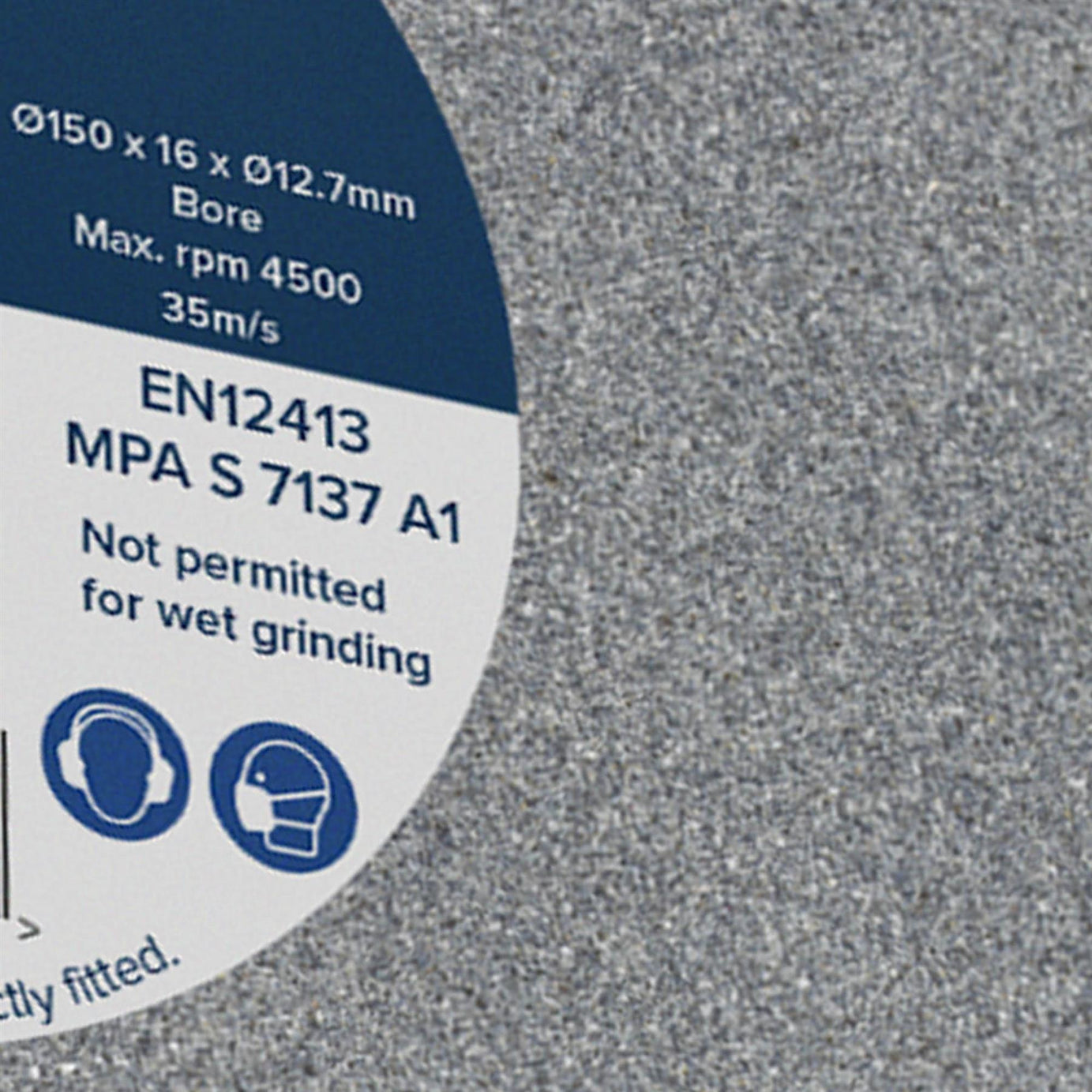 Sealey Grinding Stone �150 x 16mm 13mm Bore A60P Fine