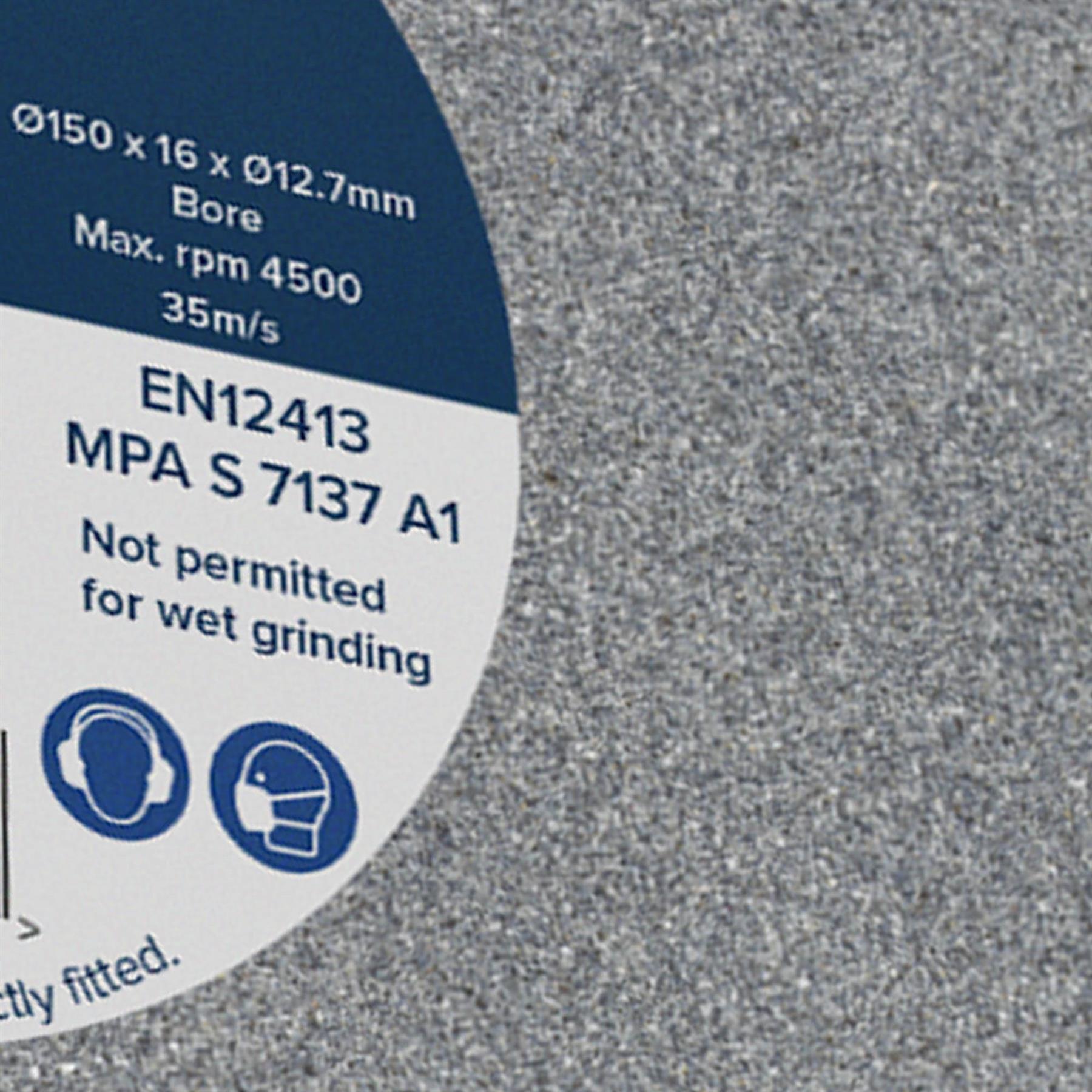 Sealey Grinding Stone �150 x 16mm 13mm Bore A60P Fine