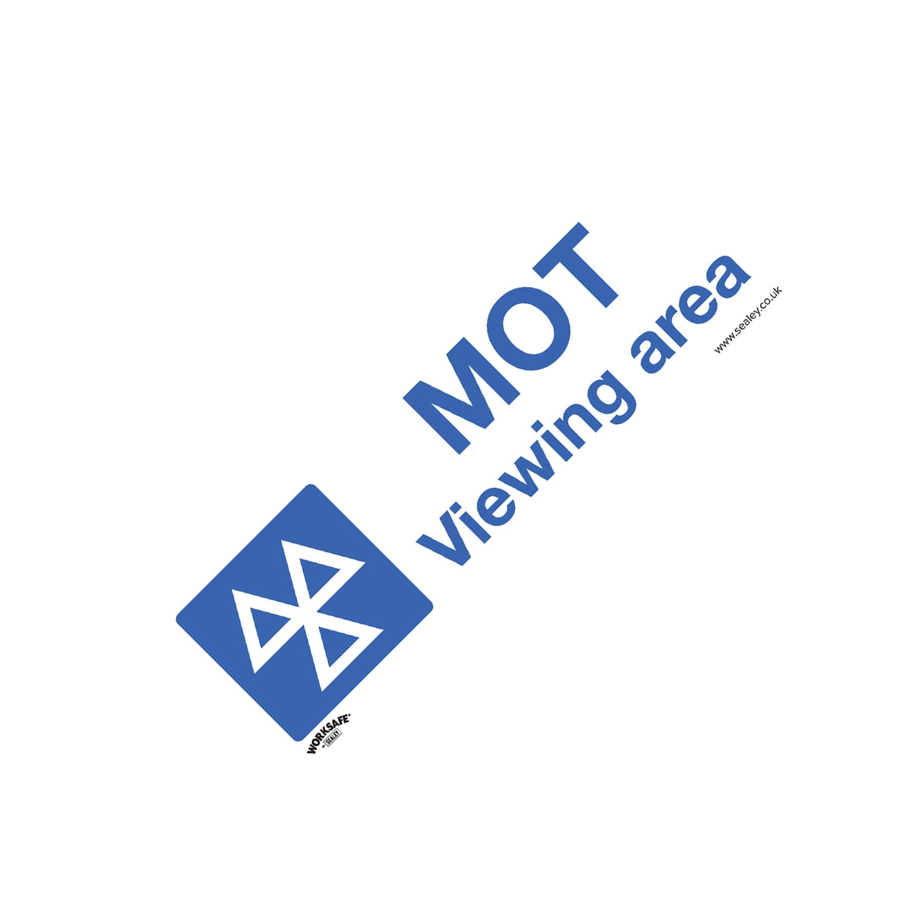 Sealey Safety Sign - MOT Viewing Area - Rigid Plastic - Pack of 10