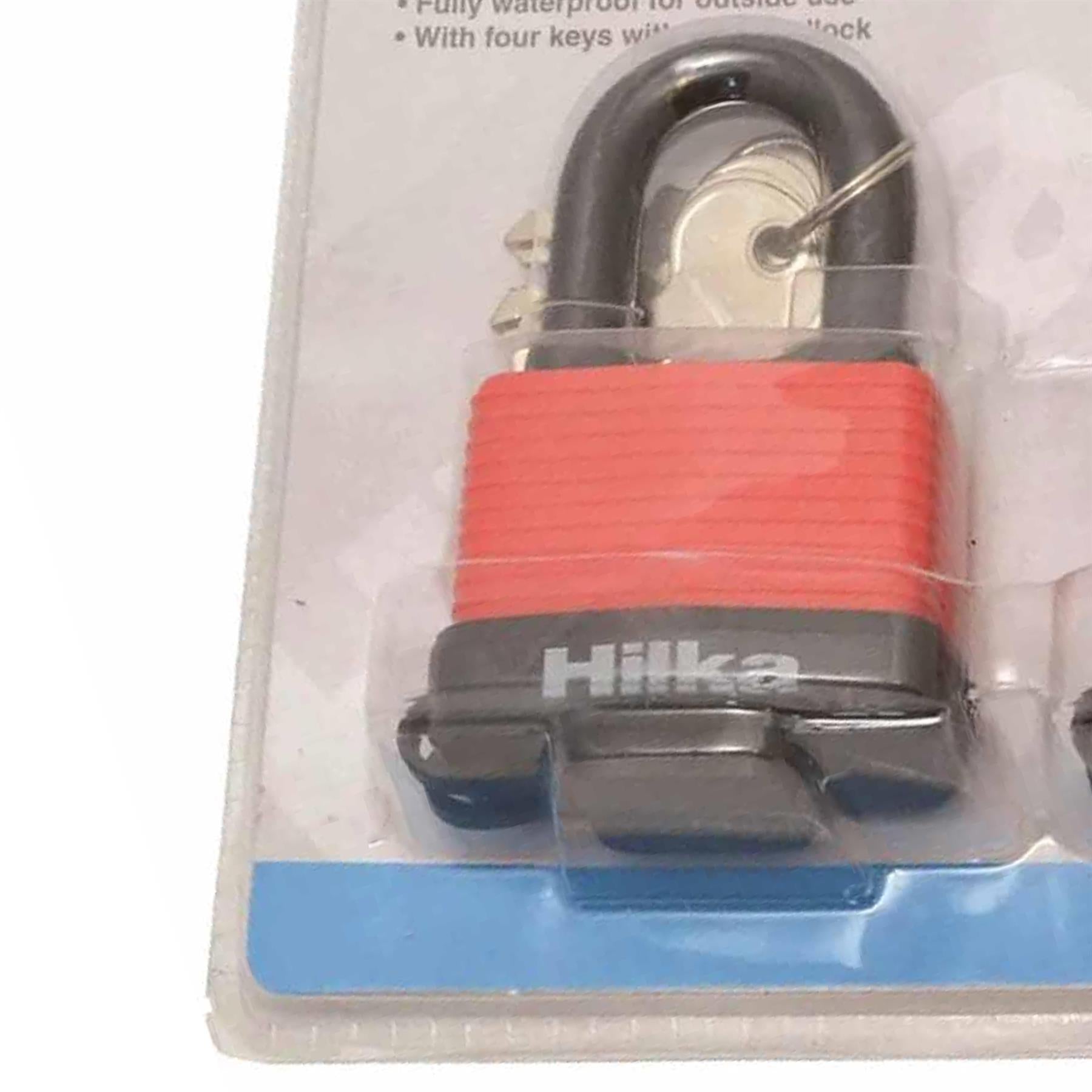 2Pc 50mm Weather Resistant Proof Padlock Keyed Alike Shed Gate Garage Same Key Lock
