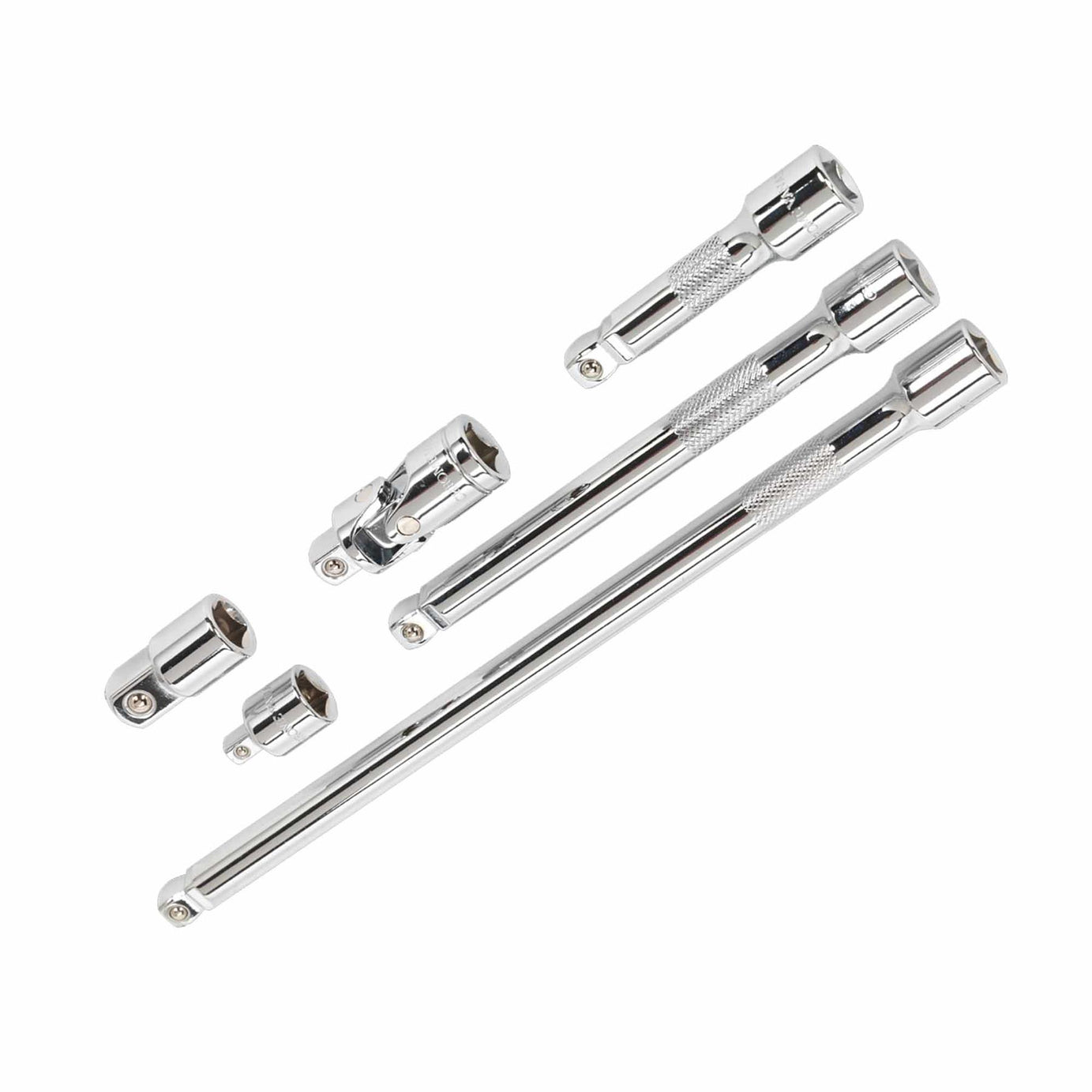 Sealey Wobble/Rigid Extension Bar, Adaptor & UJ Set 6pc 3/8"Sq Dr