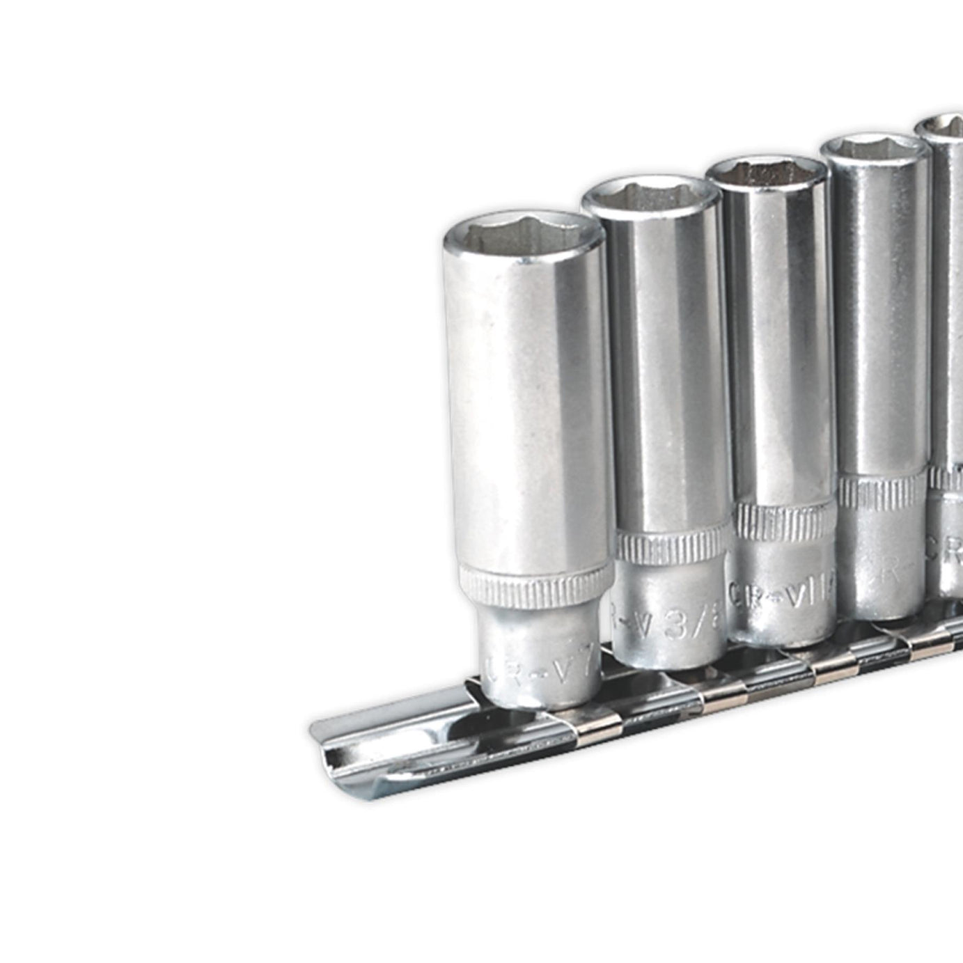 Sealey Socket Set 9pc 1/4"Sq Drive 6pt Deep WallDrive Imperial