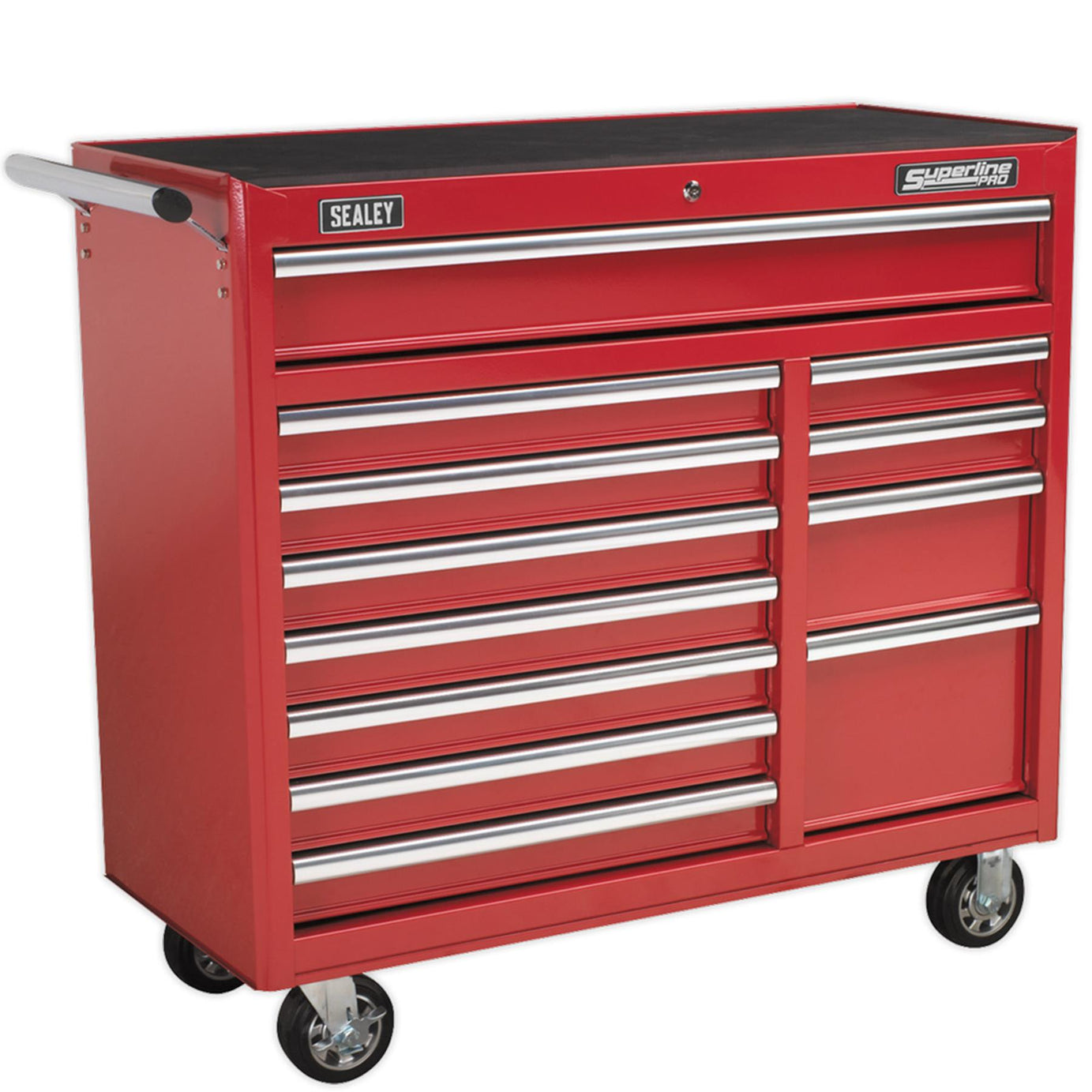 Sealey Rollcab 12 Drawer with Ball Bearing Slides Heavy-Duty - Red