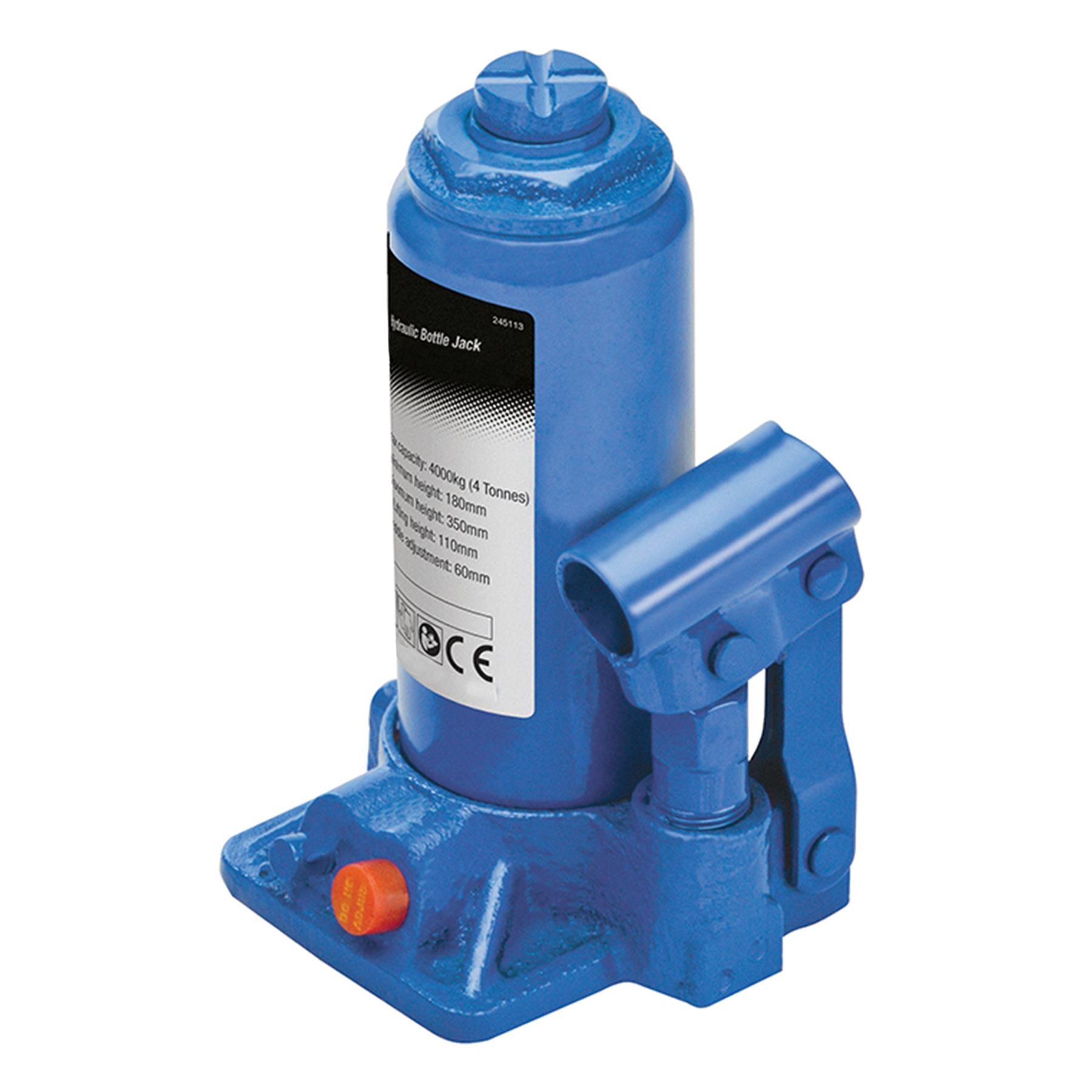 4 Ton Tonne Hydraulic Bottle Jack Lifting Stand Car/Van/Boat/Caravan All-Steel