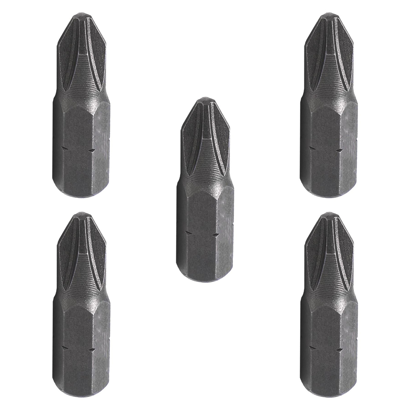 PH2 Phillips Screwdriver Bits CRV Chrome Vanadium Steel 1/4" Hex Drive 5Pcs